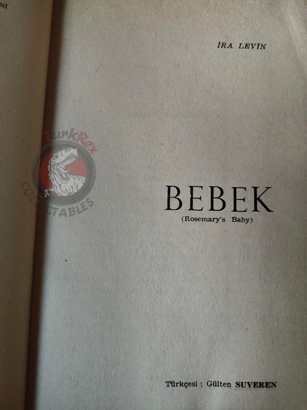 Ira Levin – Rosemary's Baby 1971 1st Turkish Book Turkey
