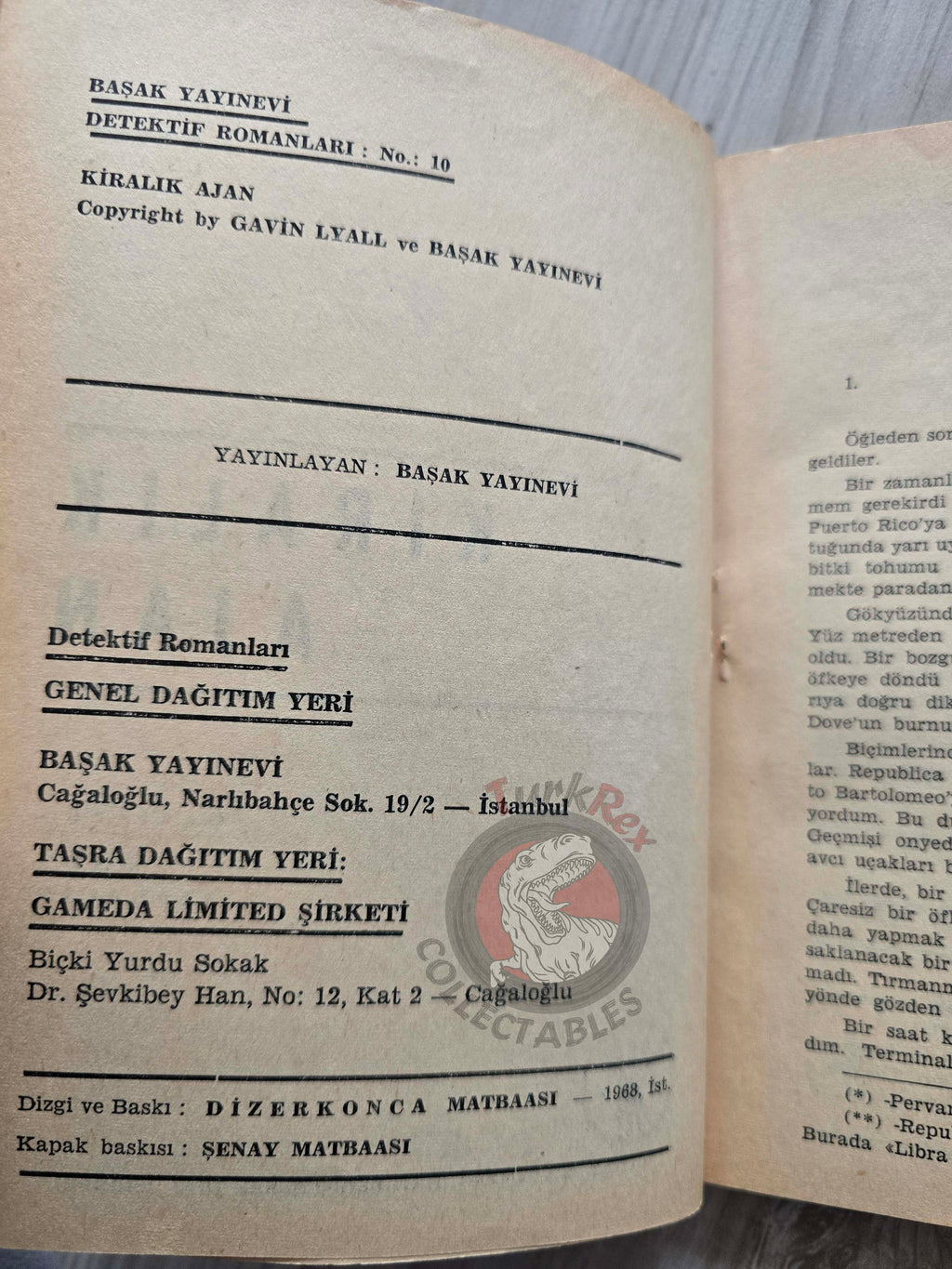 Gavin Lyall – Shooting Script 1968 1st Turkish Book Turkey