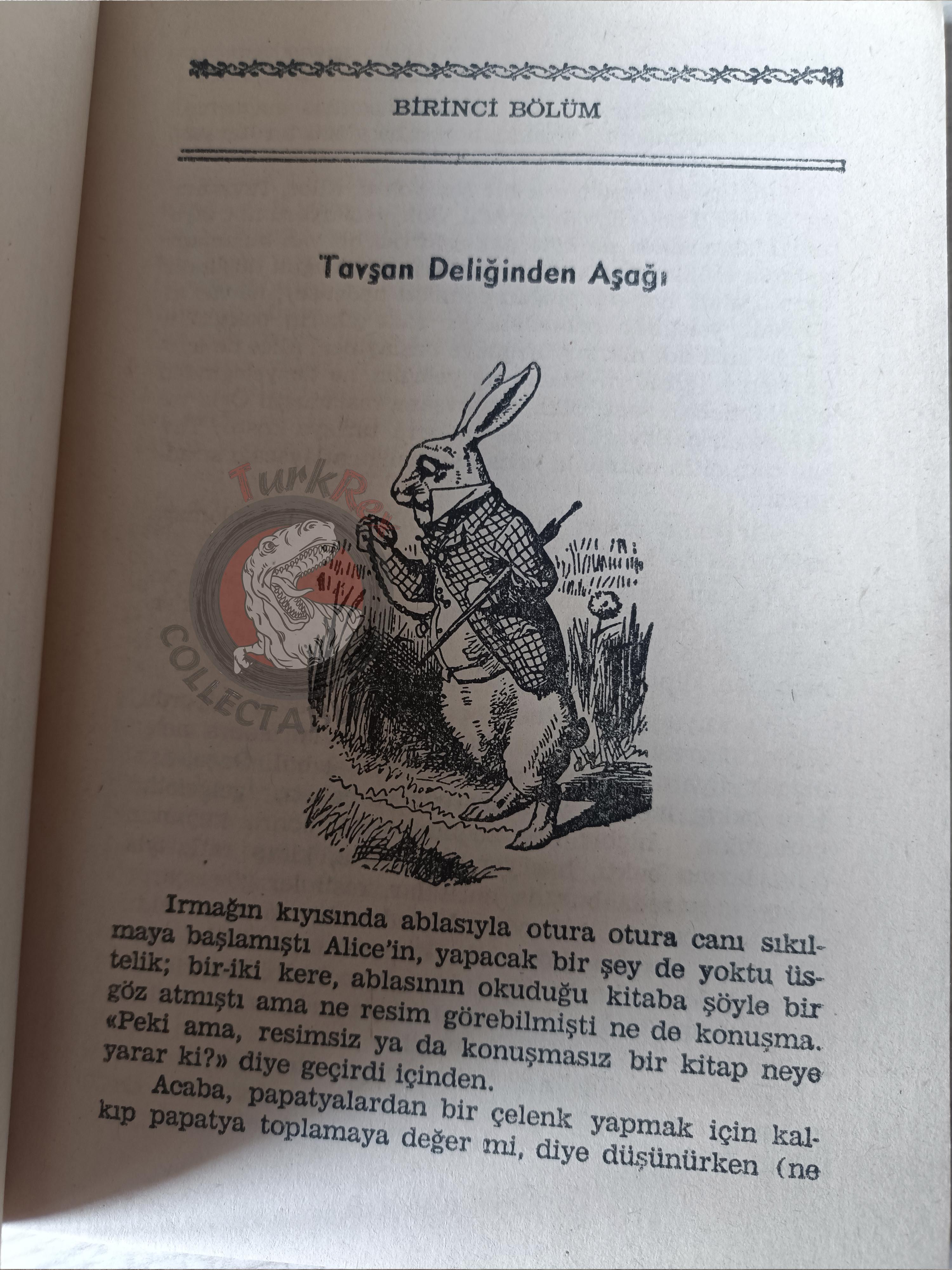 Lewis Carroll – Alice in Wonderland 1985 Turkish Book Turkey Illustrated John Tenniel