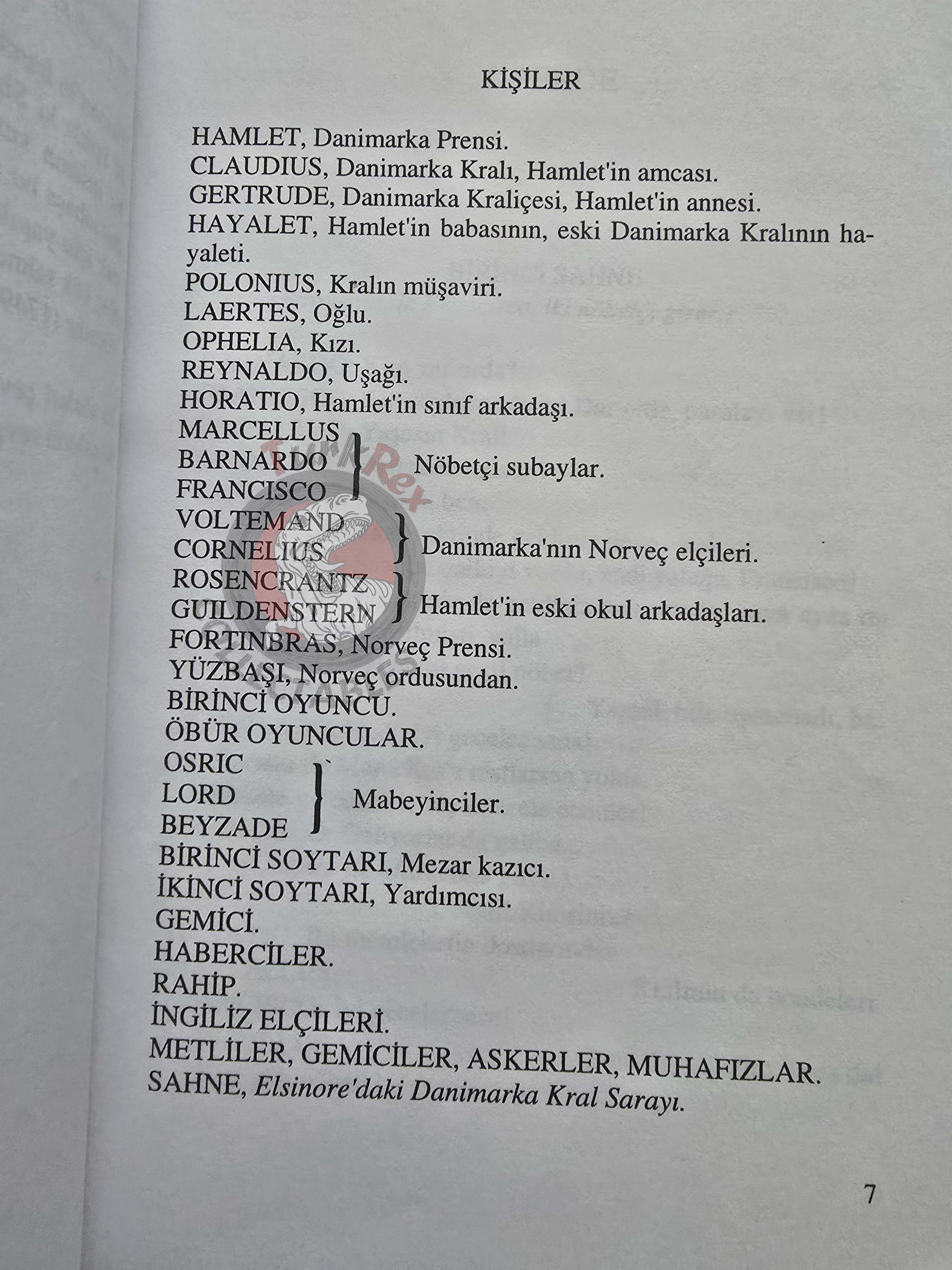 William Shakespeare – Hamlet 1996 Turkish Book Turkey