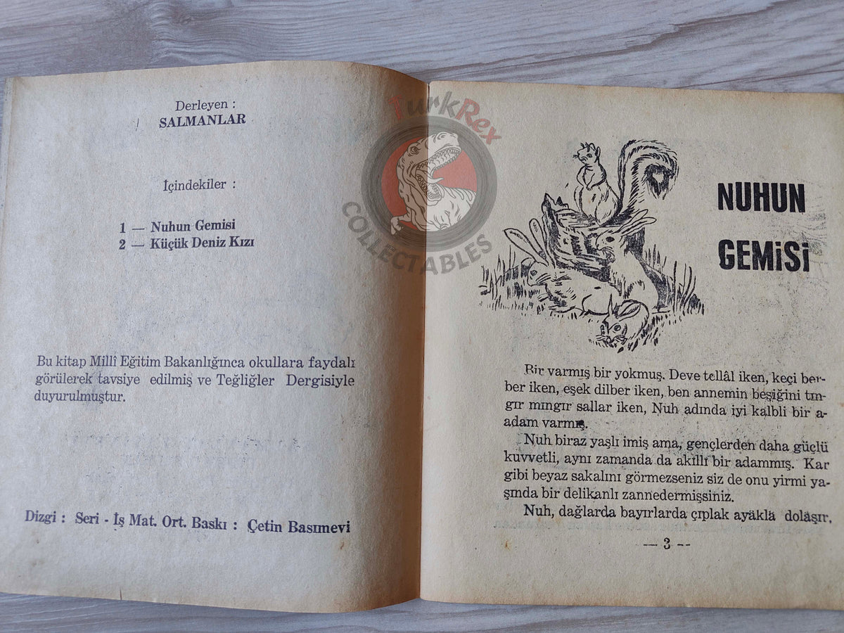 Noah’s Ark Genesis 1960s Turkish Book Turkey Illustrated Thumbelina