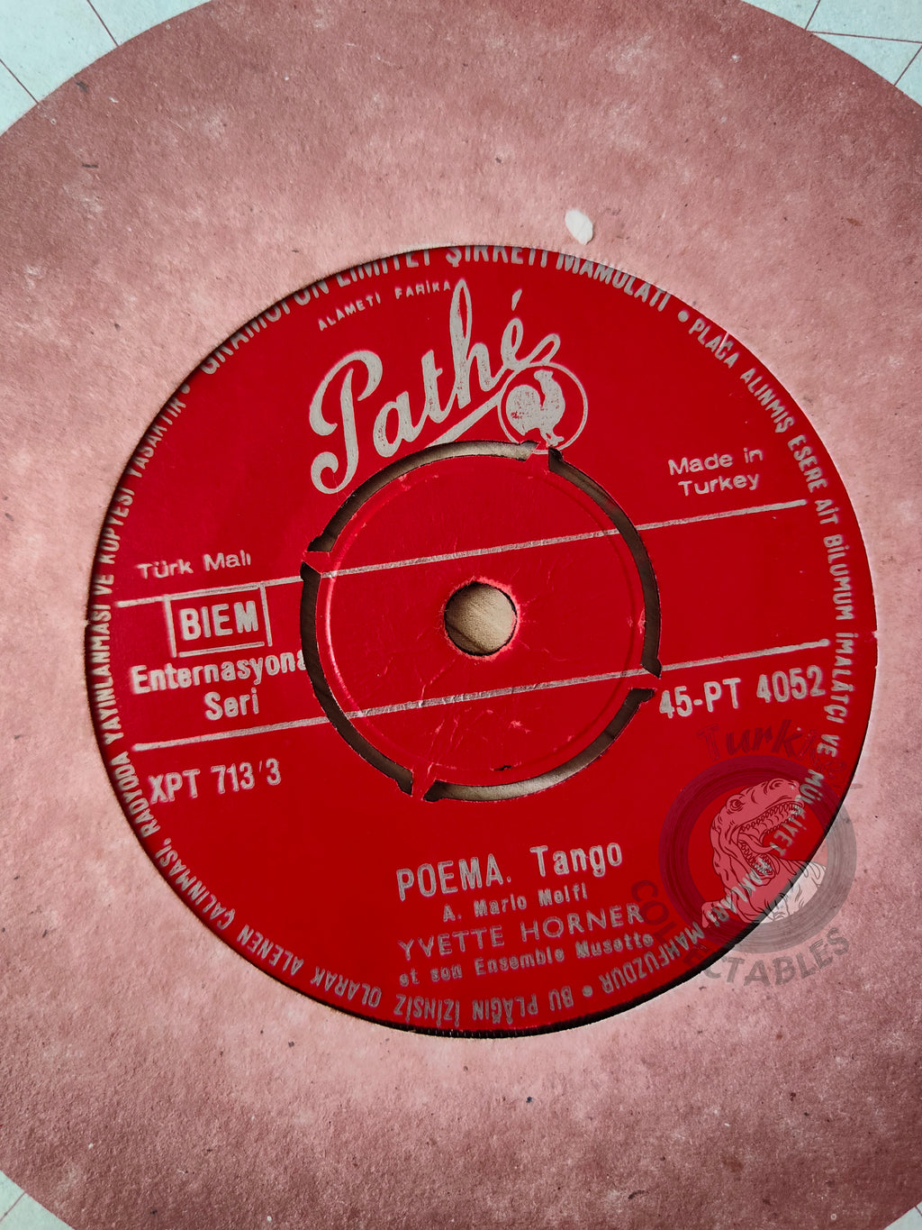 Yvette Horner  – La Cumparsita 7" Turkish Pressing Vinyl Turkey Edition