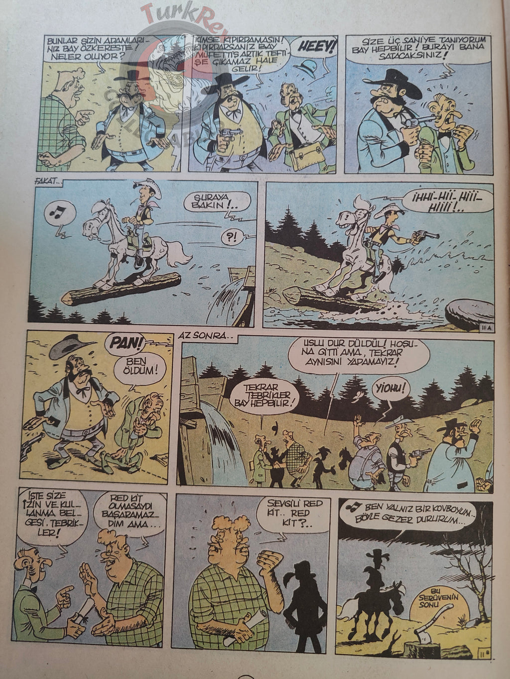 Lucky Luke #4 Le Ranch maudit 1990s Turkish Comic Turkey