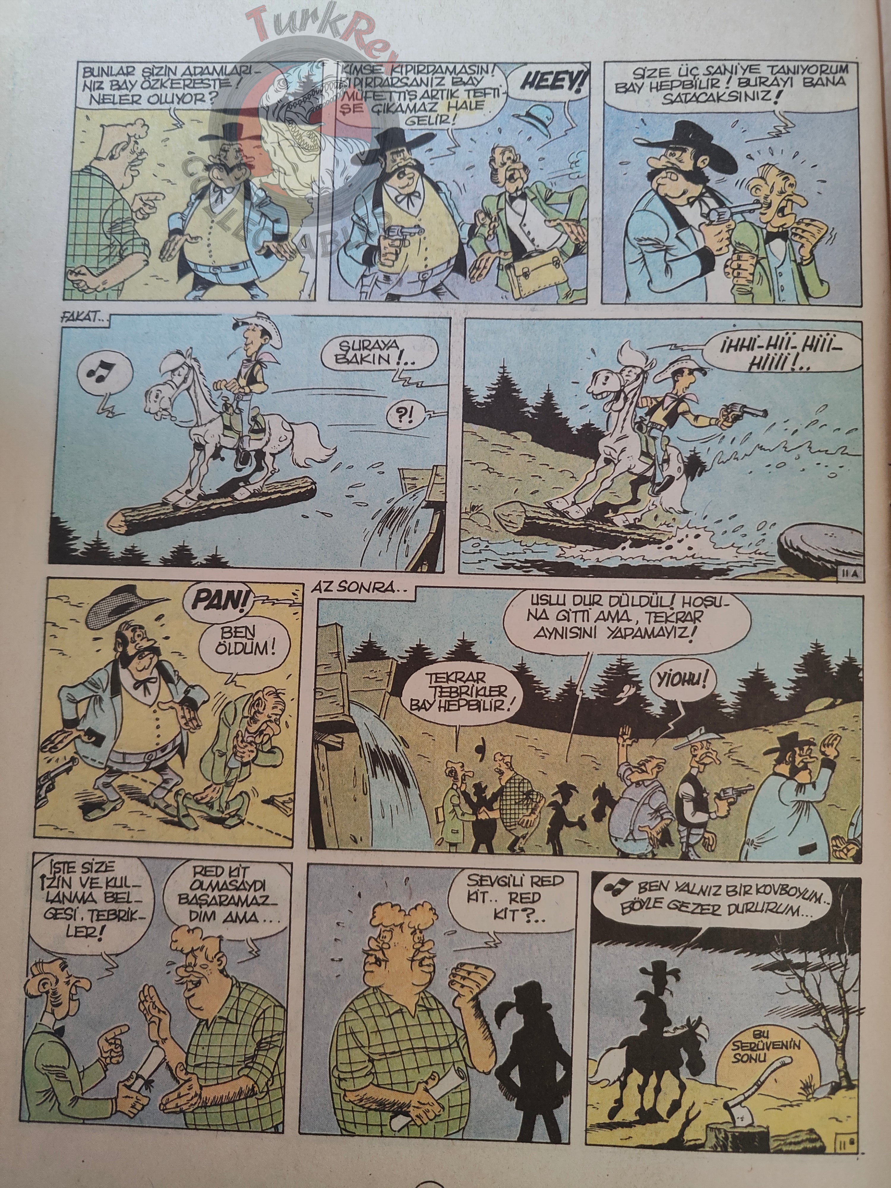 Lucky Luke #4 Le Ranch maudit 1990s Turkish Comic Turkey