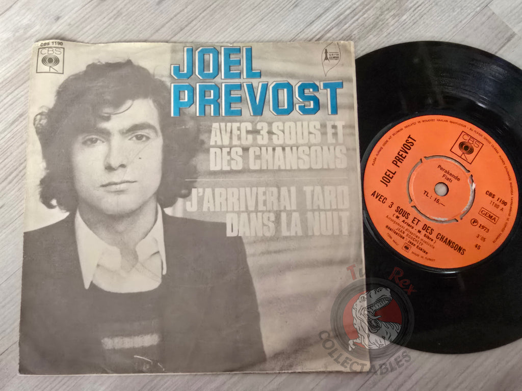 Joël Prévost – Avec 3 Sous Et Des Chansons 7" Turkish Pressing Vinyl Turkey Edition