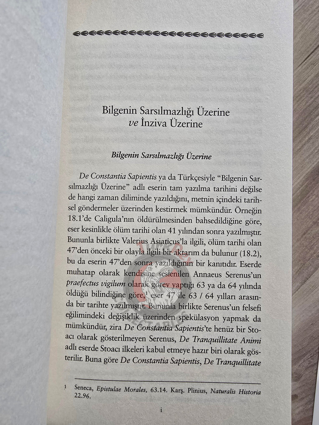 Lucius Annaeus Seneca – On the Firmness of the Wise 2018 Turkish Book Turkey