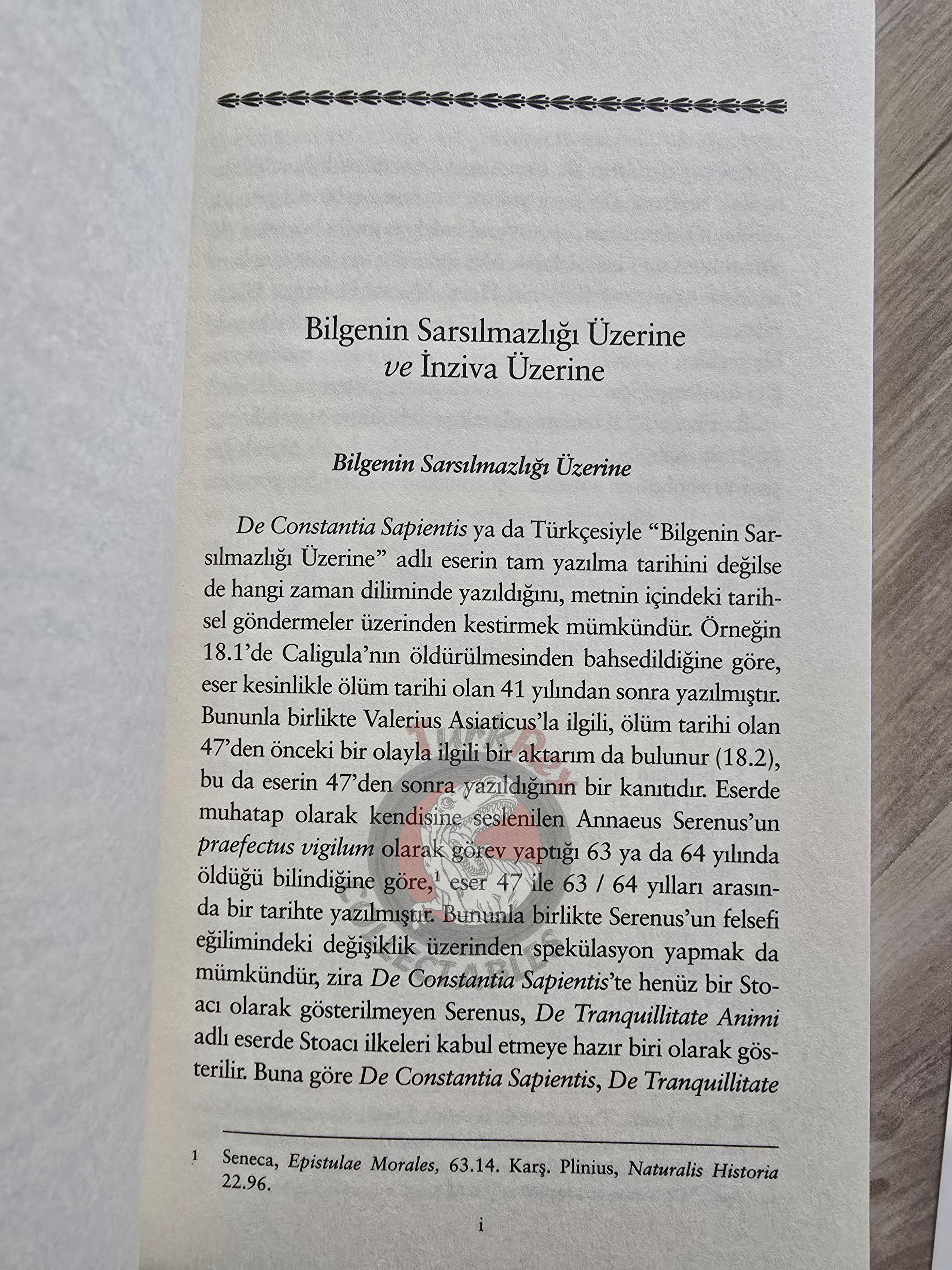 Lucius Annaeus Seneca – On the Firmness of the Wise 2018 Turkish Book Turkey