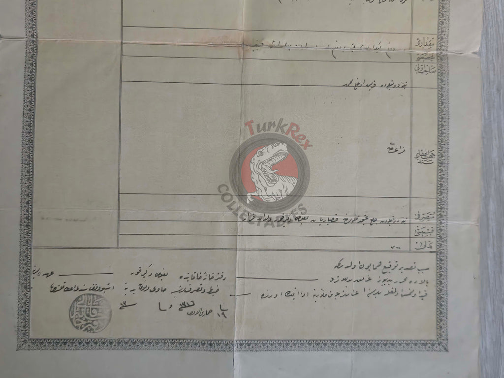 Ottoman 1898 Land Deed Field in Merzifon Nureni Title Armenian Family Armenia