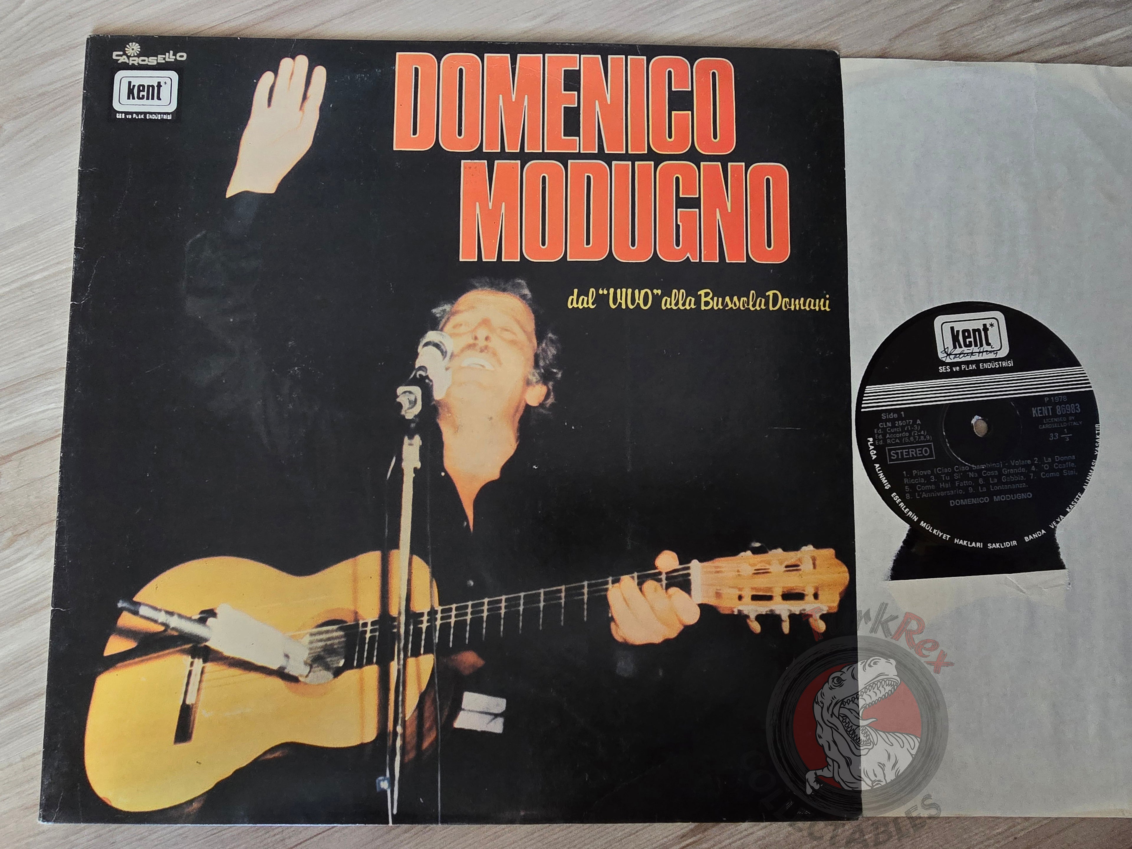 Domenico Modugno – Dal "Vivo" Alla Bussola Domani Turkish Pressing Vinyl Turkey Edition