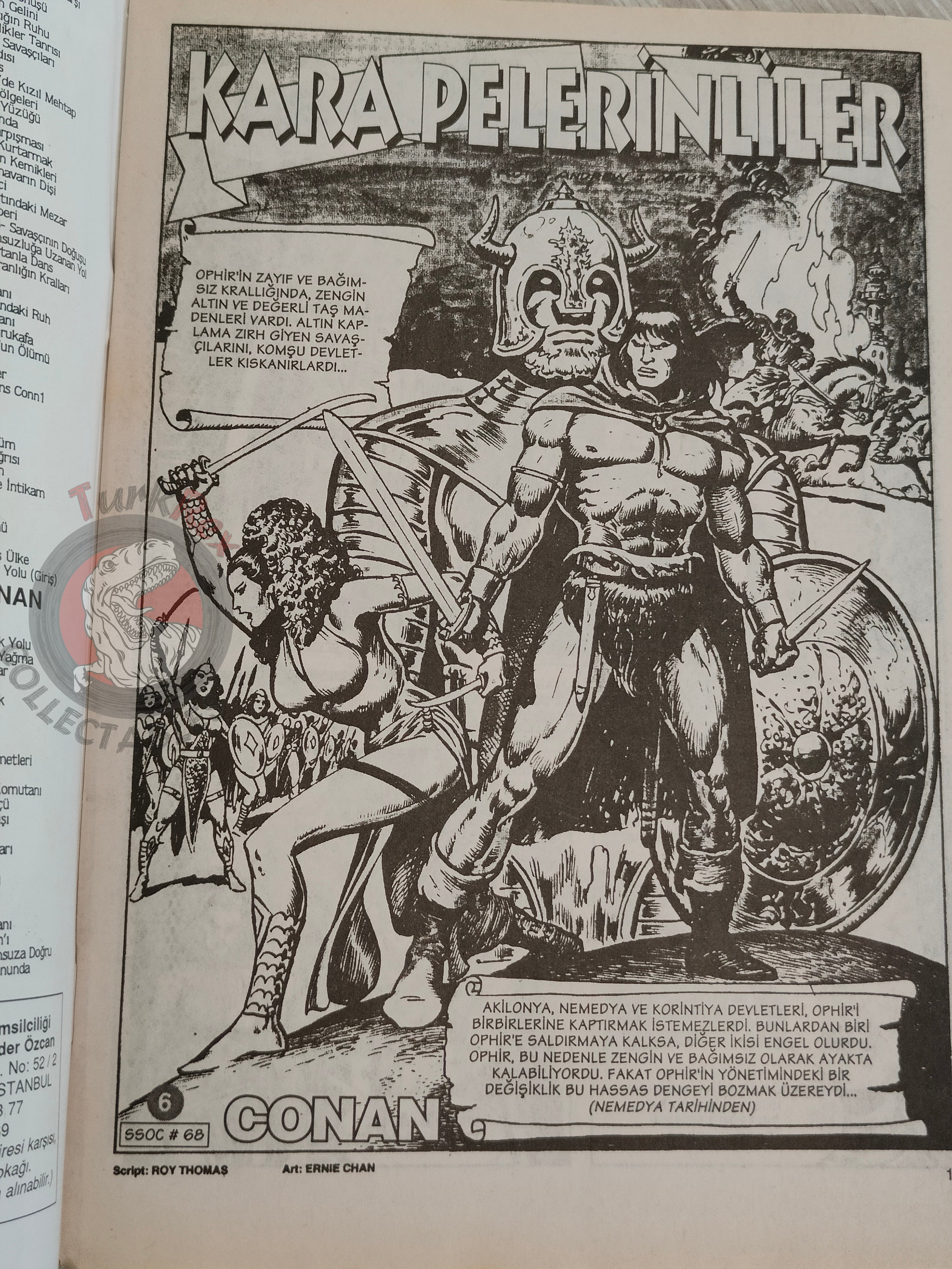 Conan #6 The Savage Sword of Conan #68 Turkish Comic Turkey The Barbarian #6
