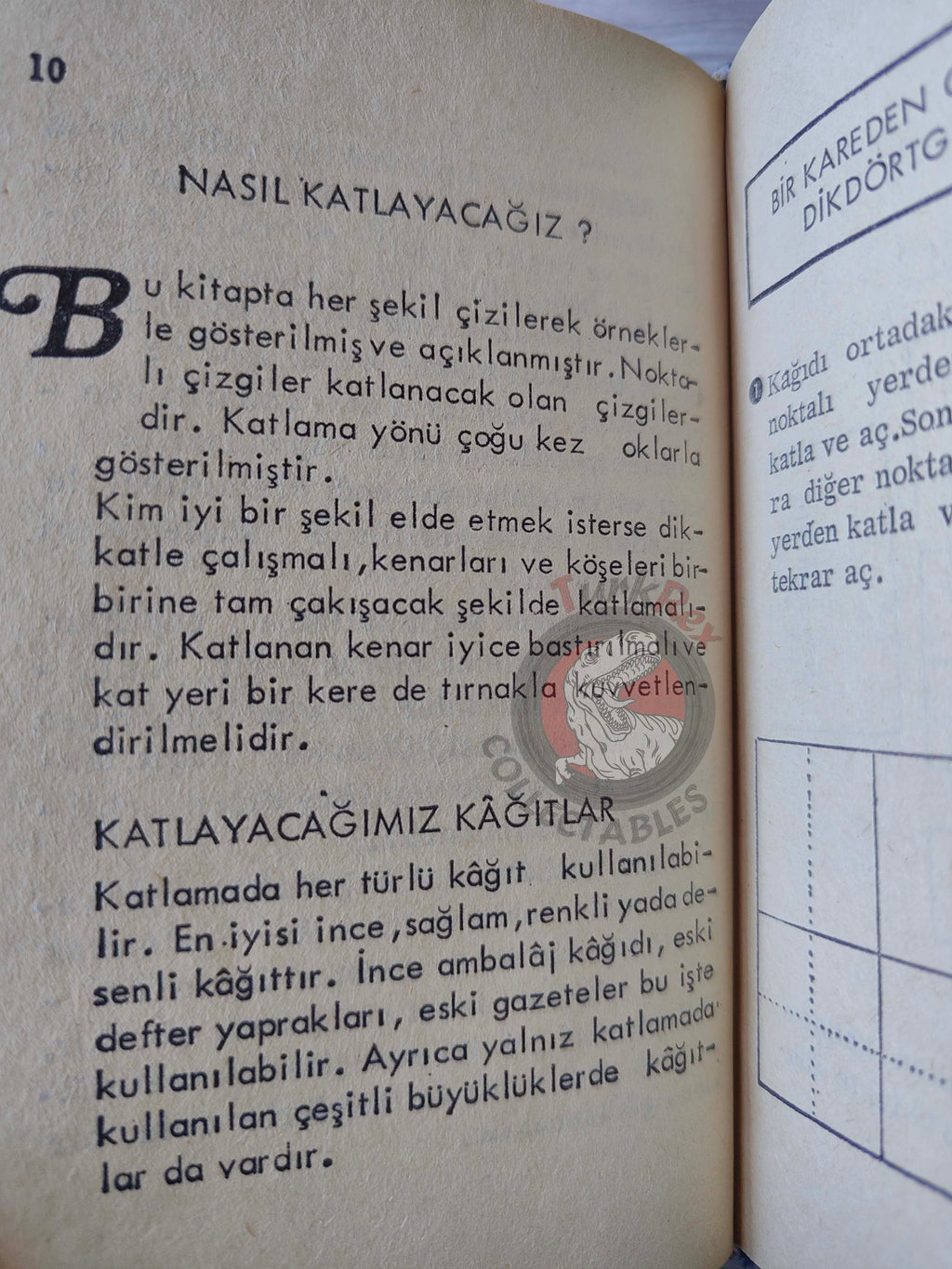 Origami: Paper Folding  1972 HC/DJ Turkish Book Turkey Illustrated