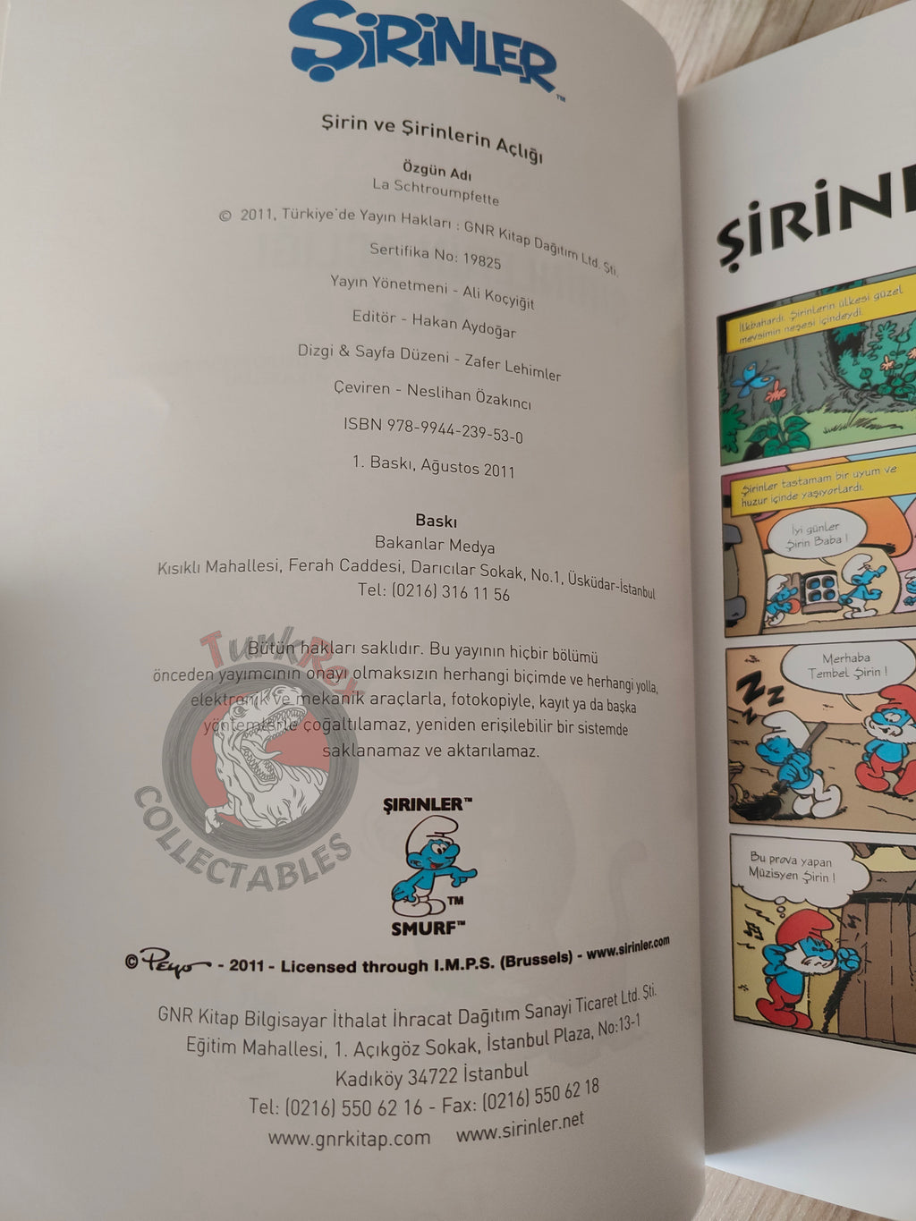 The Smurfs #3 The Smurfette 2011 Turkish Comic Turkey Schtroumpf