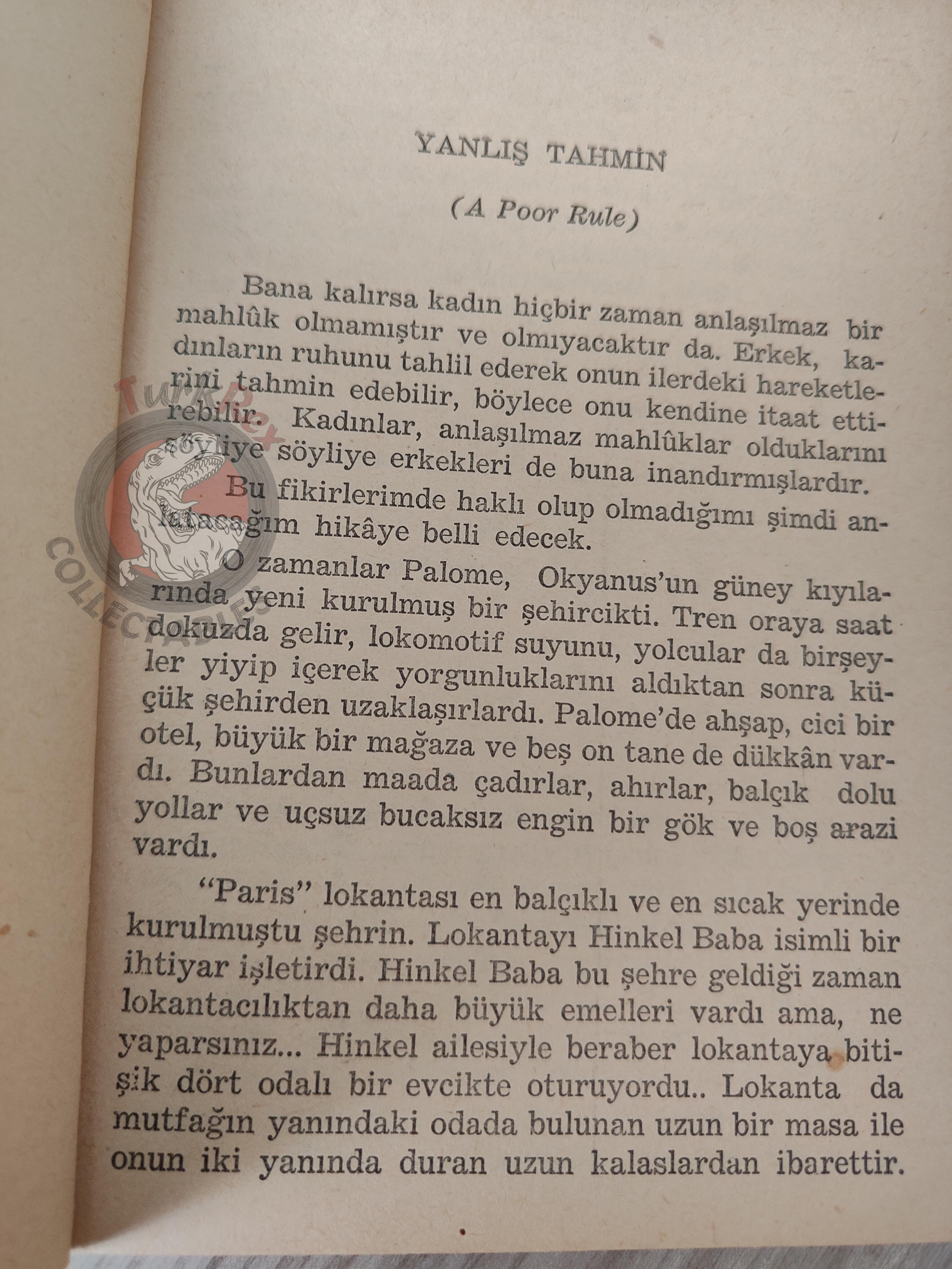 O. Henry (William Sydney Porter) – A Poor Rule 1957 1st Turkish Book Turkey