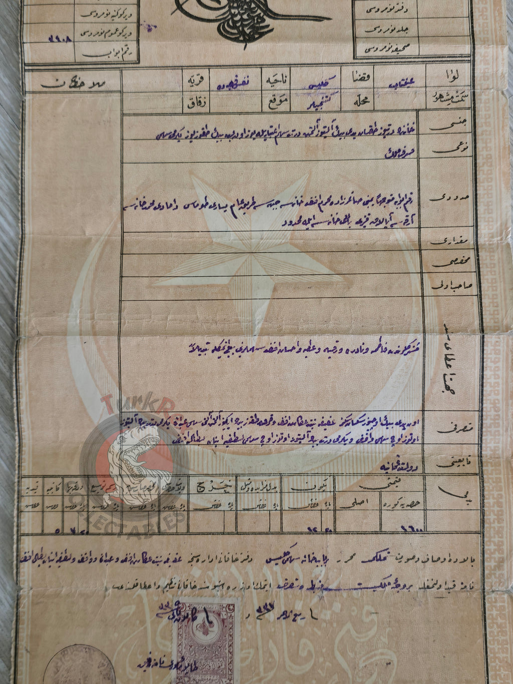 Ottoman 1919 Land Deed House in Kilis Ketenciyan Muslim Christian Citizen Title Deed