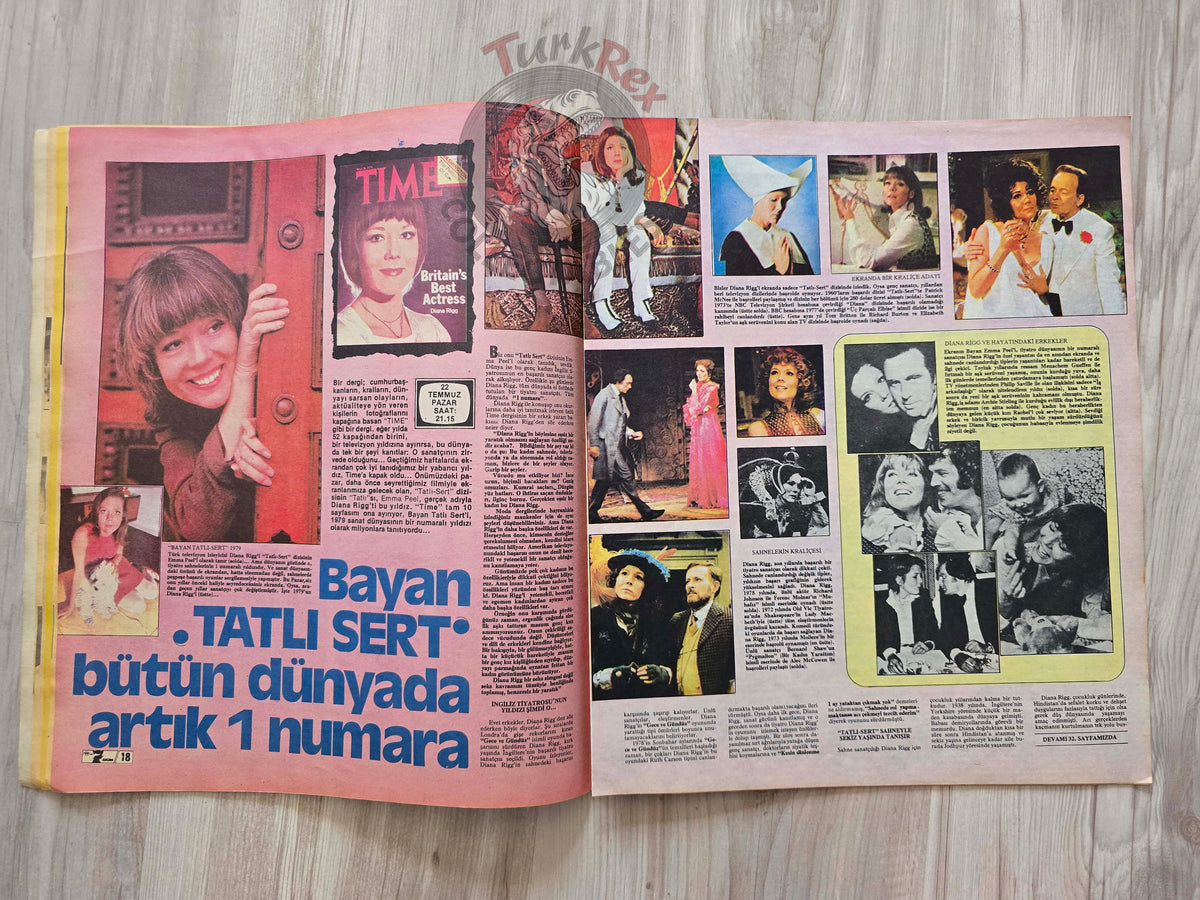 TV'de 7 Gün 1979 Star Trek Turkish Magazine Turkey Diana Rigg Björn Borg
