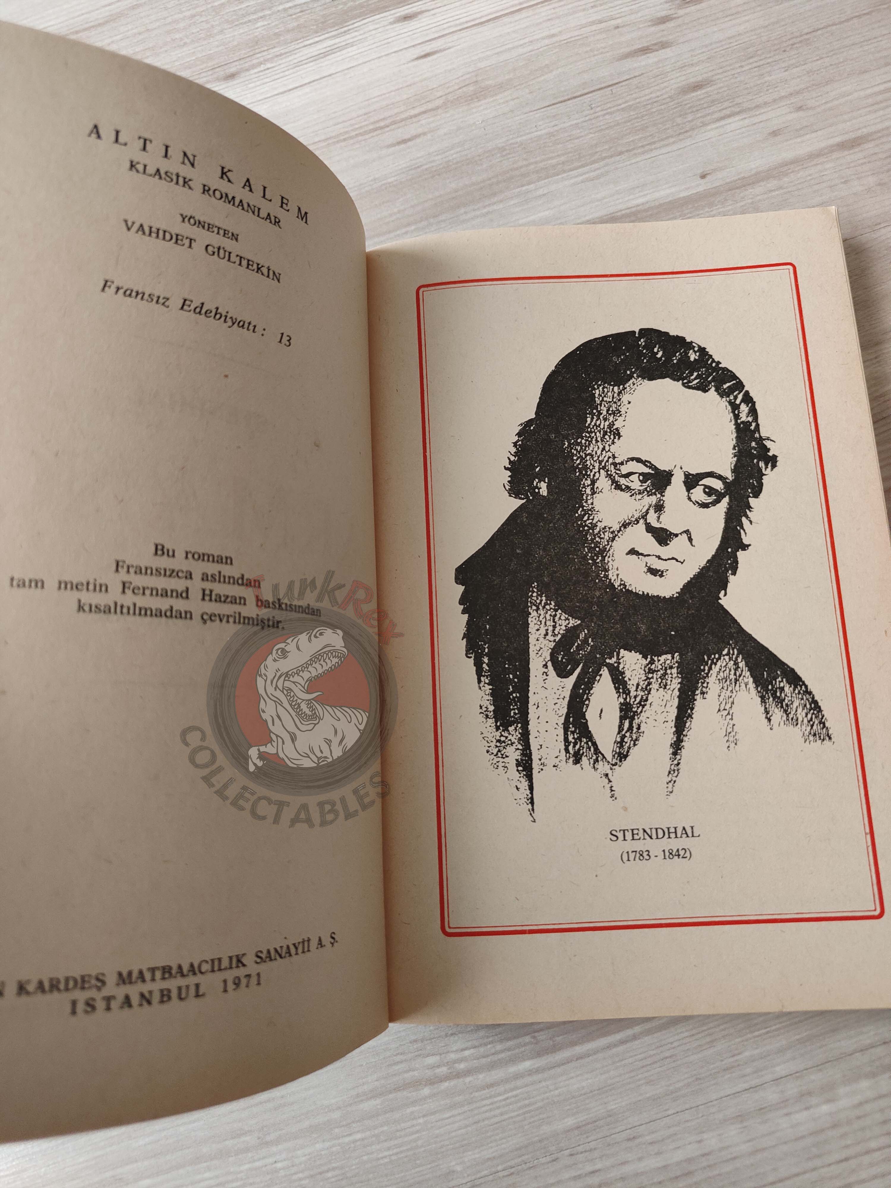 Stendhal – Armance 1971 Turkish Book Turkey