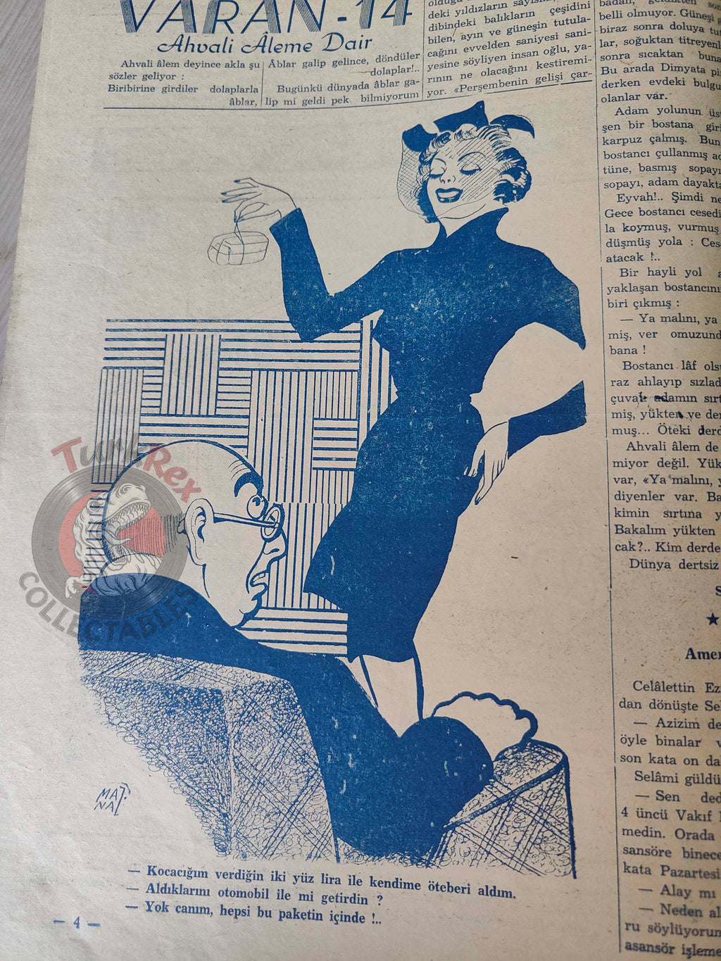 Şaka 1941 Humor Magazine Turkish Turkey Roulette Table Pin-Up Cover WW2 era
