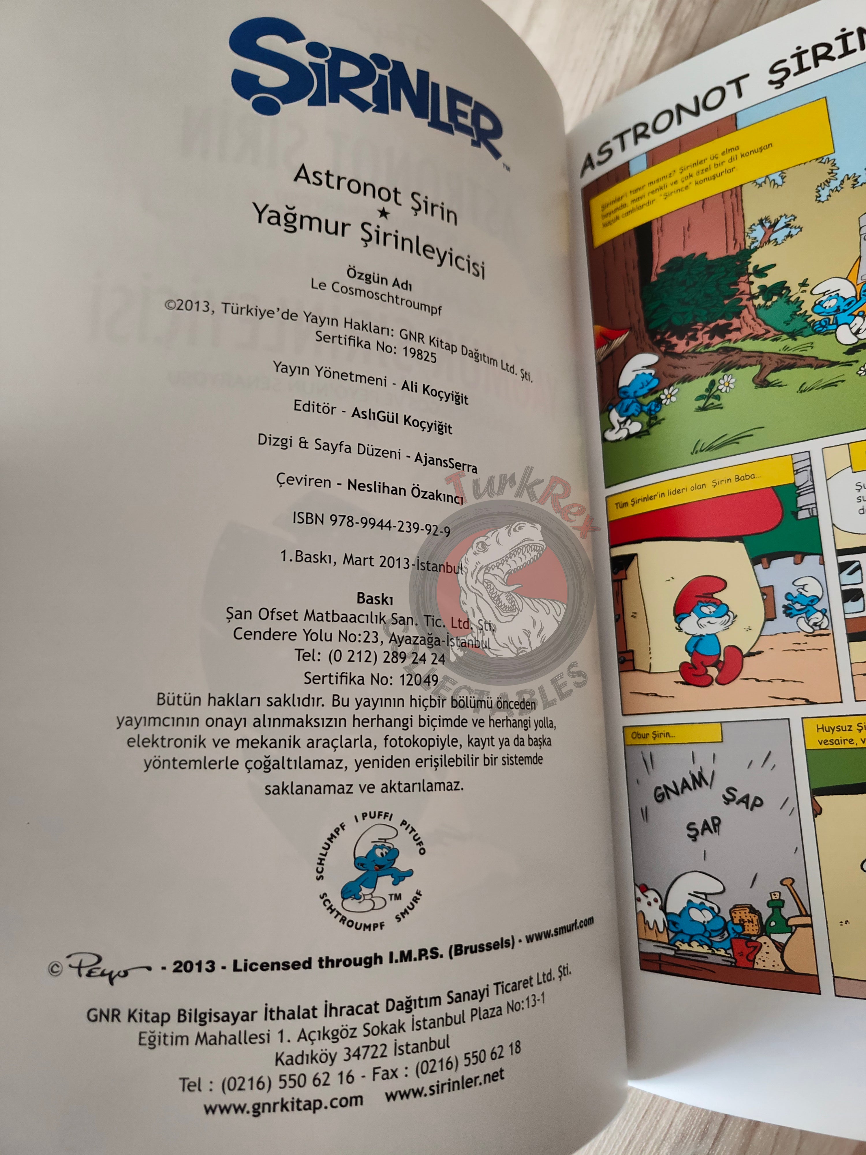 The Smurfs #6 The Astrosmurf 2013 Turkish Comic Turkey Schtroumpf