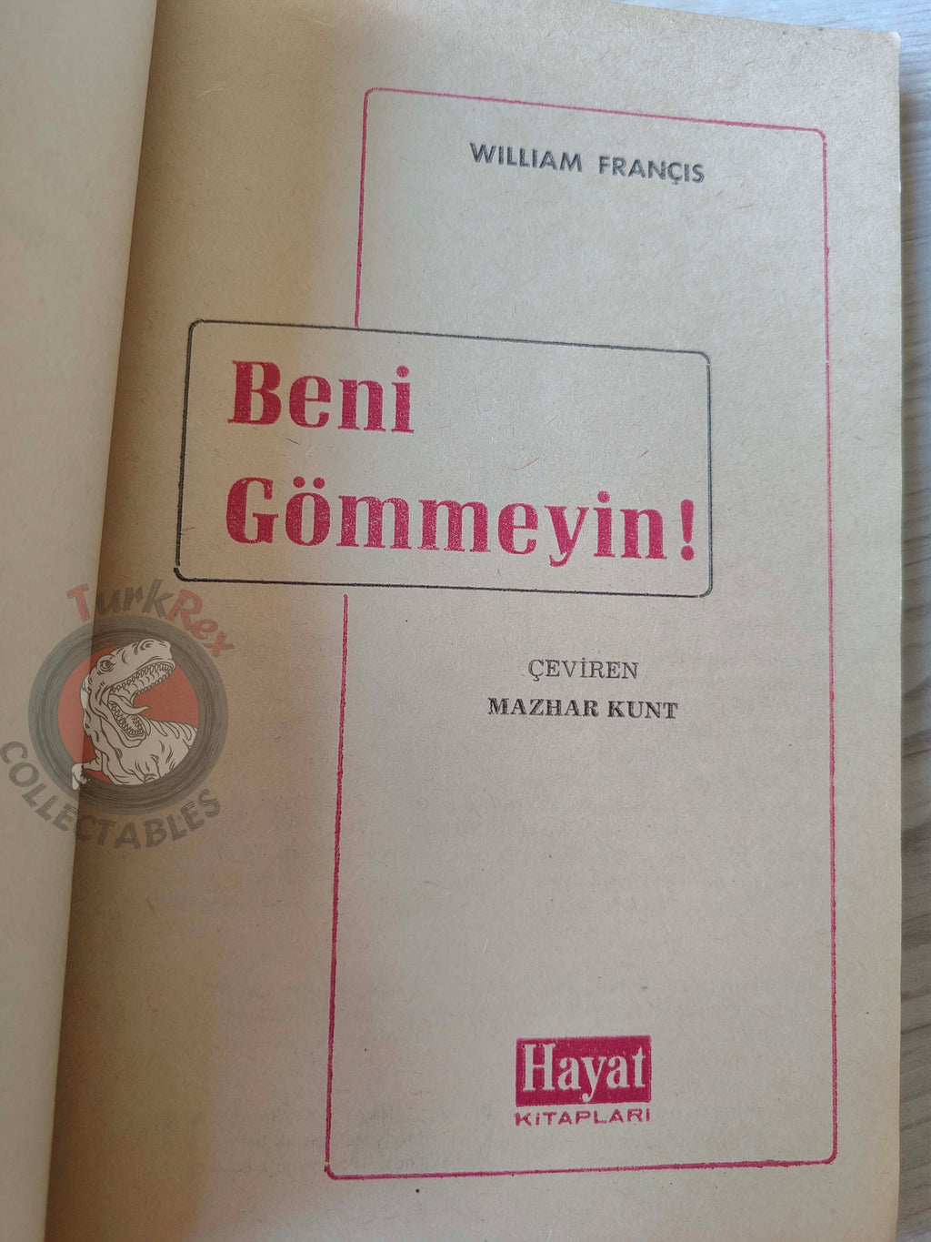 William Francis – Bury Me Not 1965 1st Turkish Book Turkey