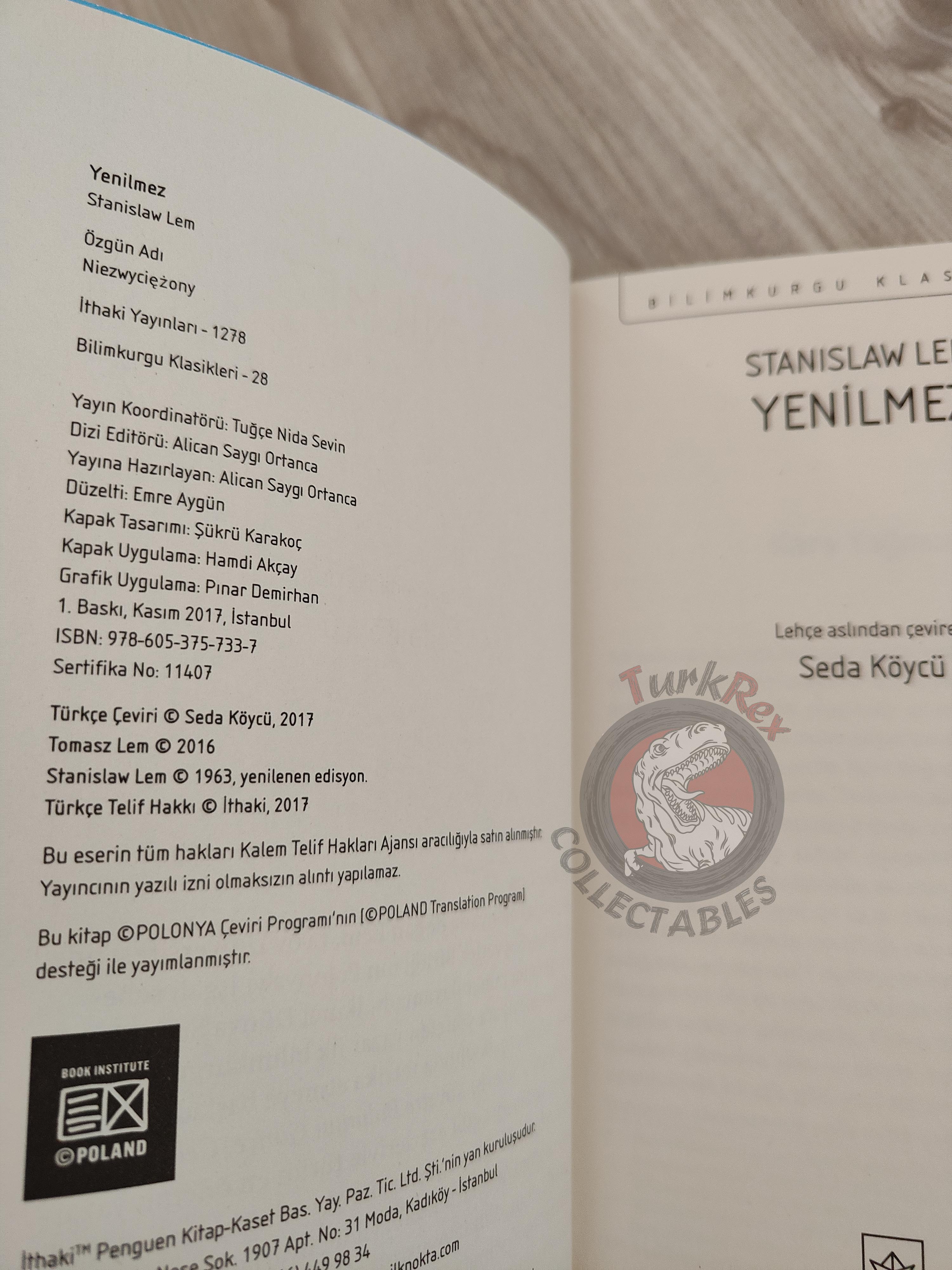 Stanisław Lem – The Invincible 2017 Turkish Book Turkey