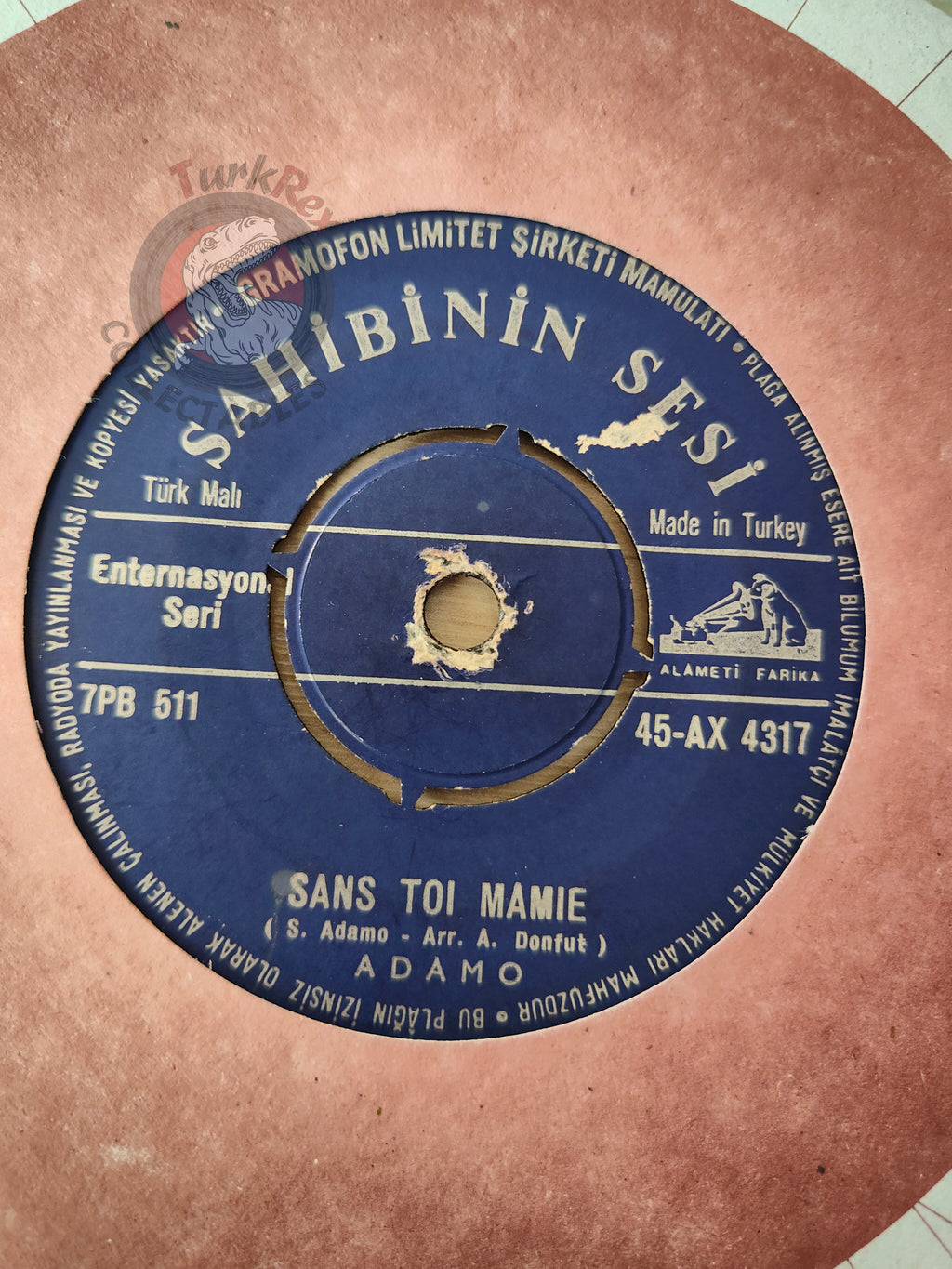 Adamo – Sans Toi Mamie 7" Turkish Pressing Vinyl Turkey Edition