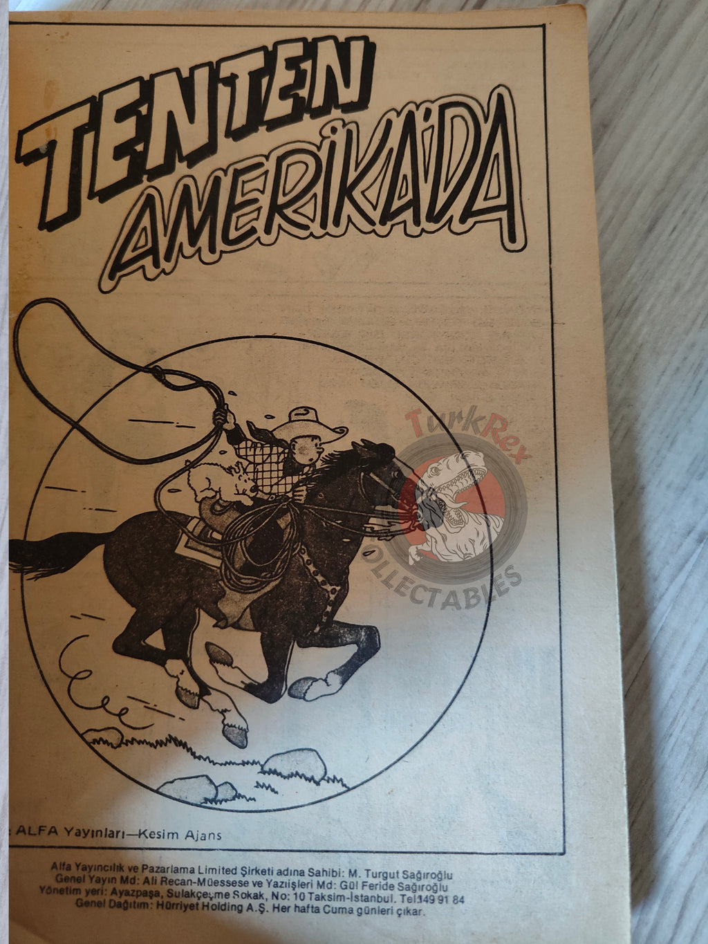 Tintin – Tintin in America mid 1980s Turkish Edition Comic Turkey 1