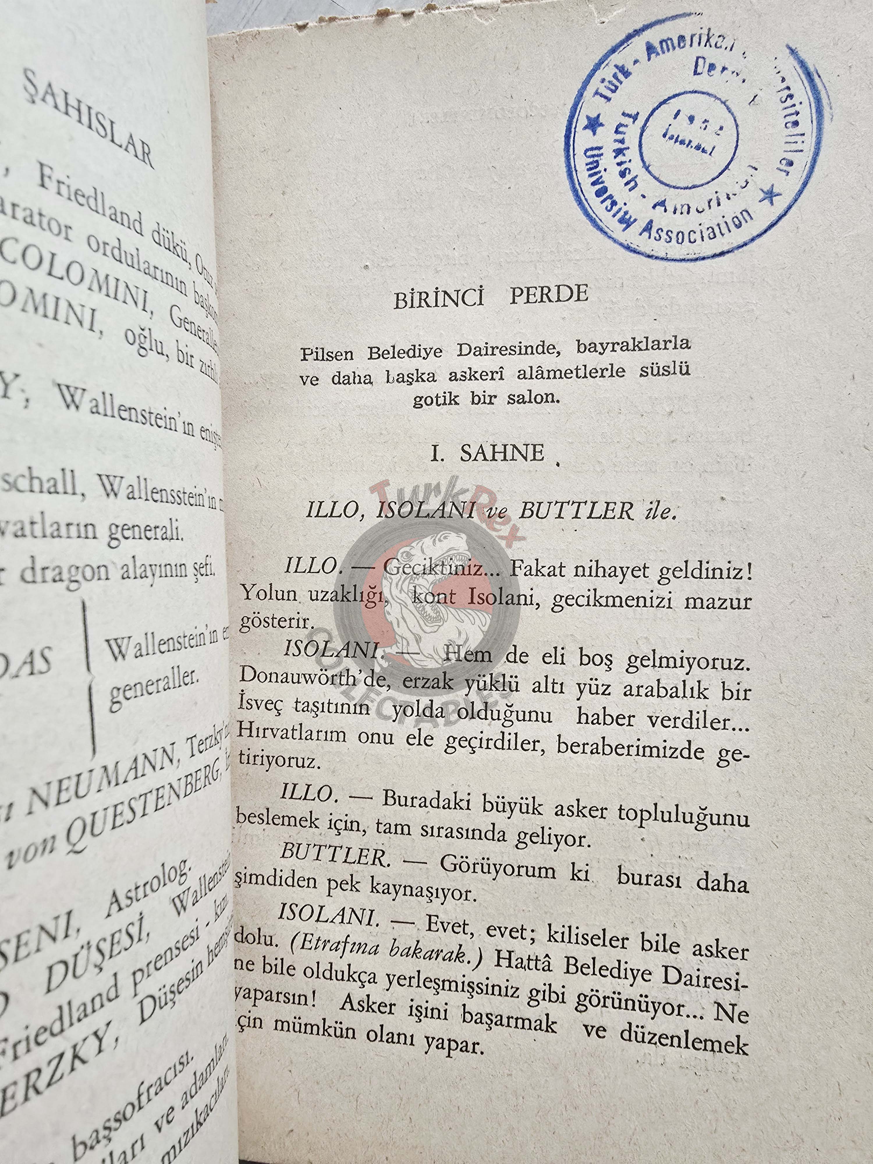 Friedrich Schiller – Wallenstein Trilogy 1946 1st Turkish Book Turkey