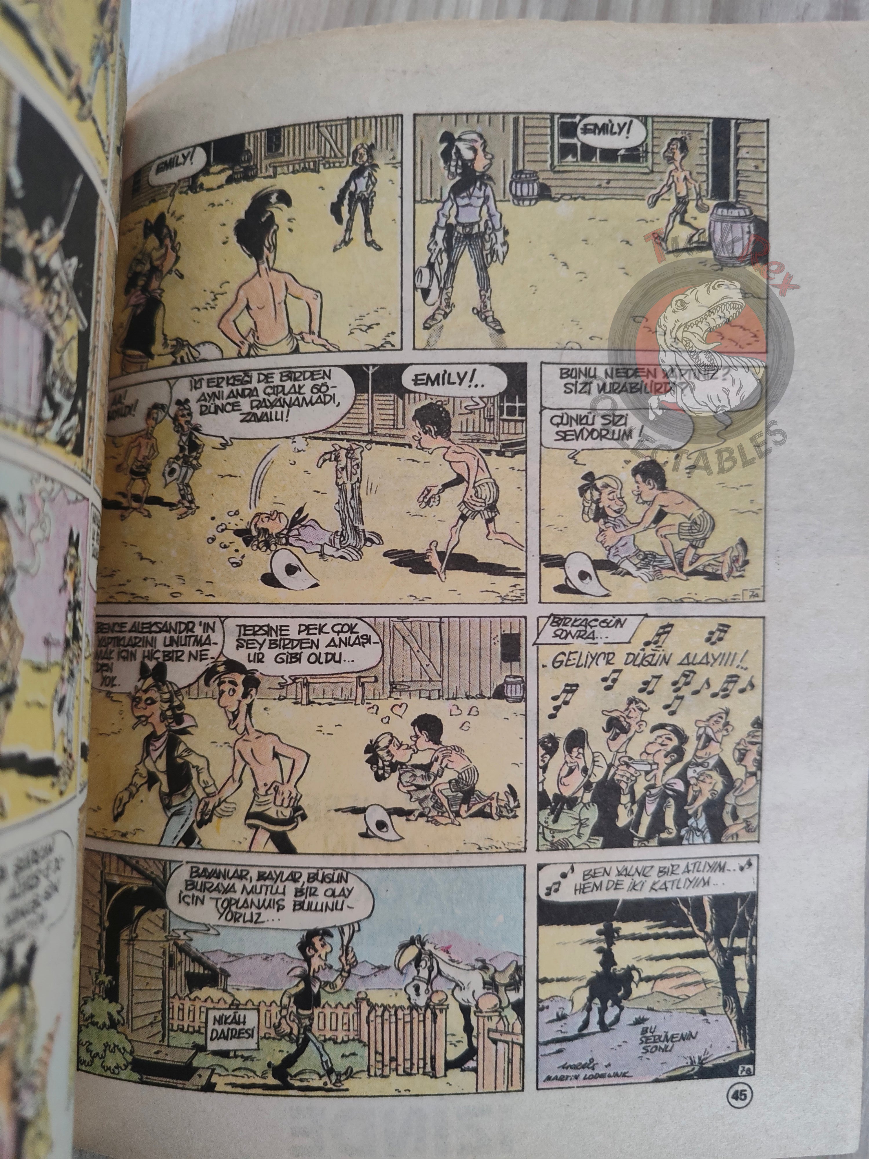 Lucky Luke #42 La Corde du pendu et autres histoires 1989 Turkish Comic Turkey