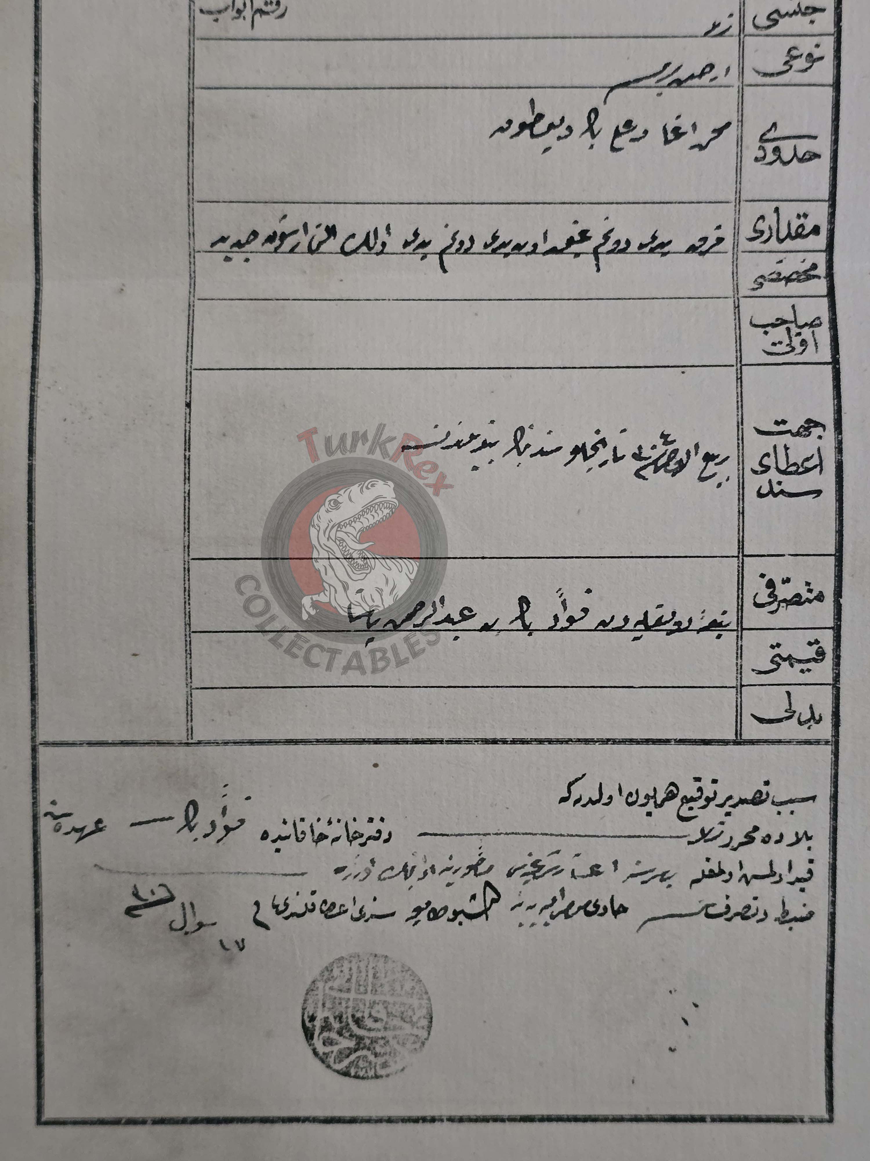 Ottoman 1889 Land Deed Field in Pristina Perliçe Title Muslim Family Kosovo Balkans