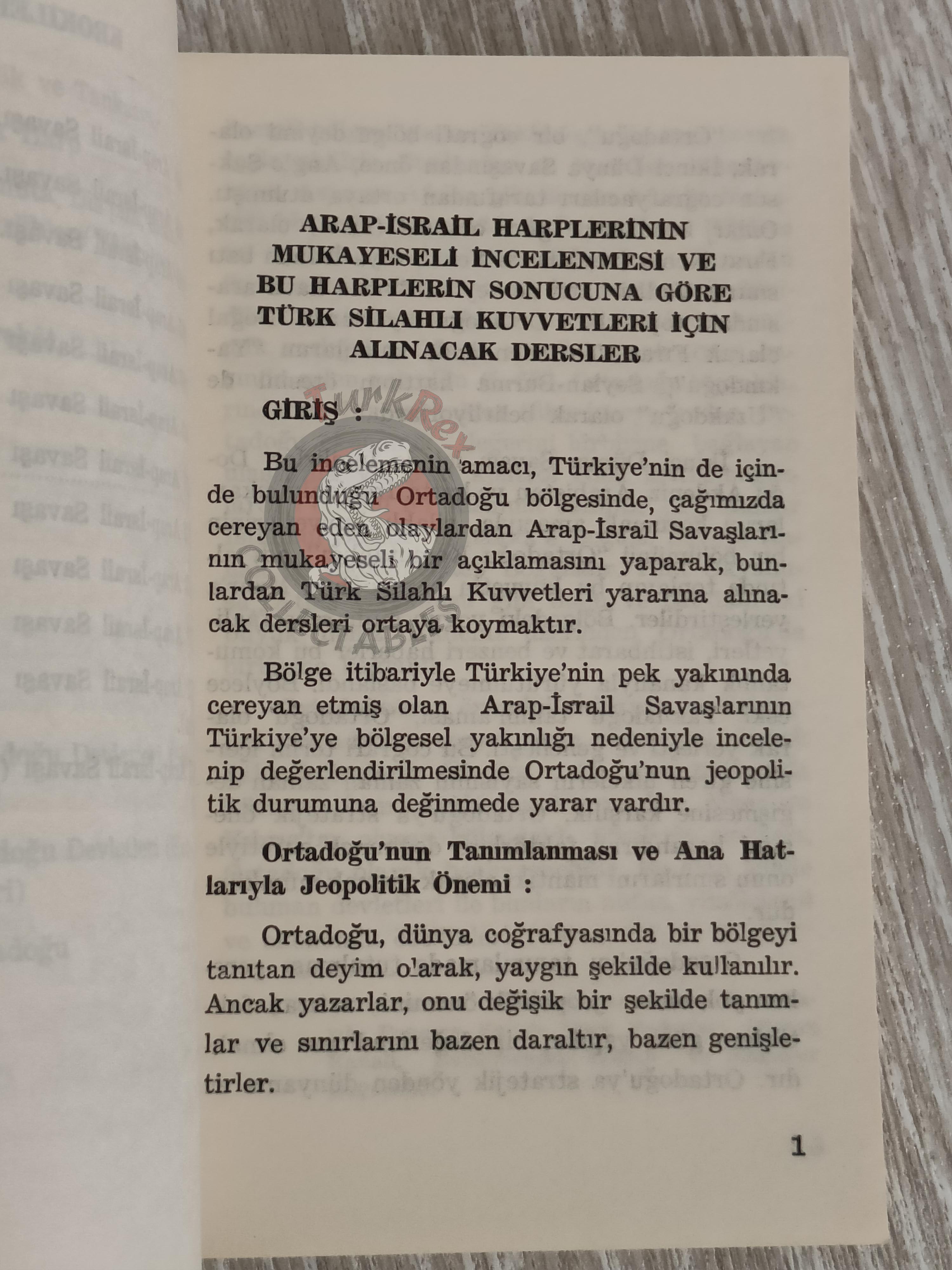 Arab Israeli Conflict Wars 1979 Turkish Book Turkey with Maps Military Israel Middle East