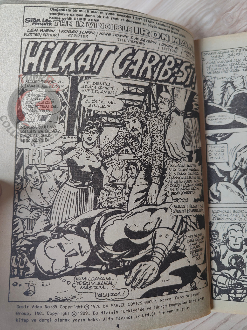 Iron Man #5 Demir Adam 1989 Turkish Comic Turkey #85 #86 #87 #88