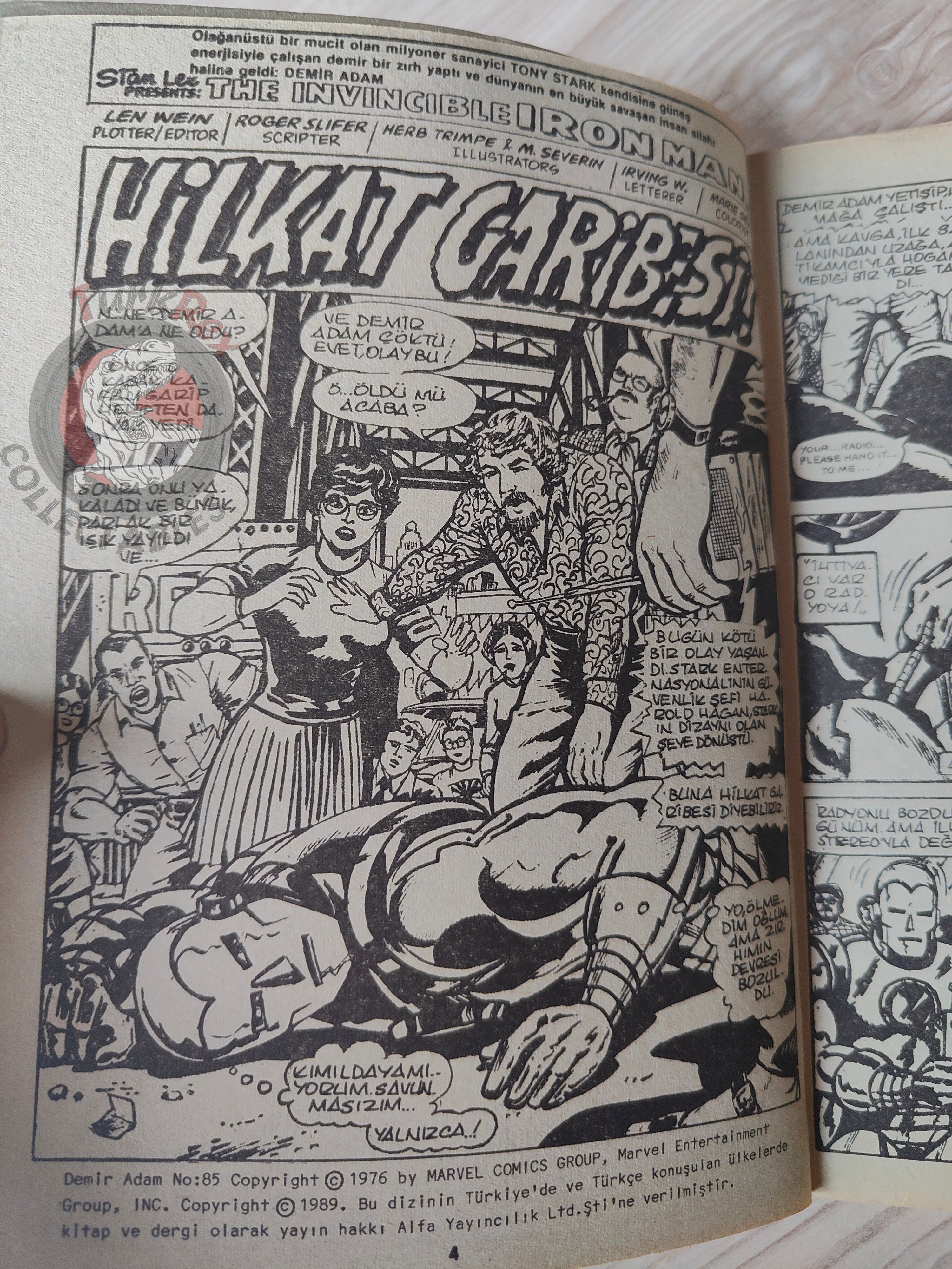 Iron Man #5 Demir Adam 1989 Turkish Comic Turkey #85 #86 #87 #88