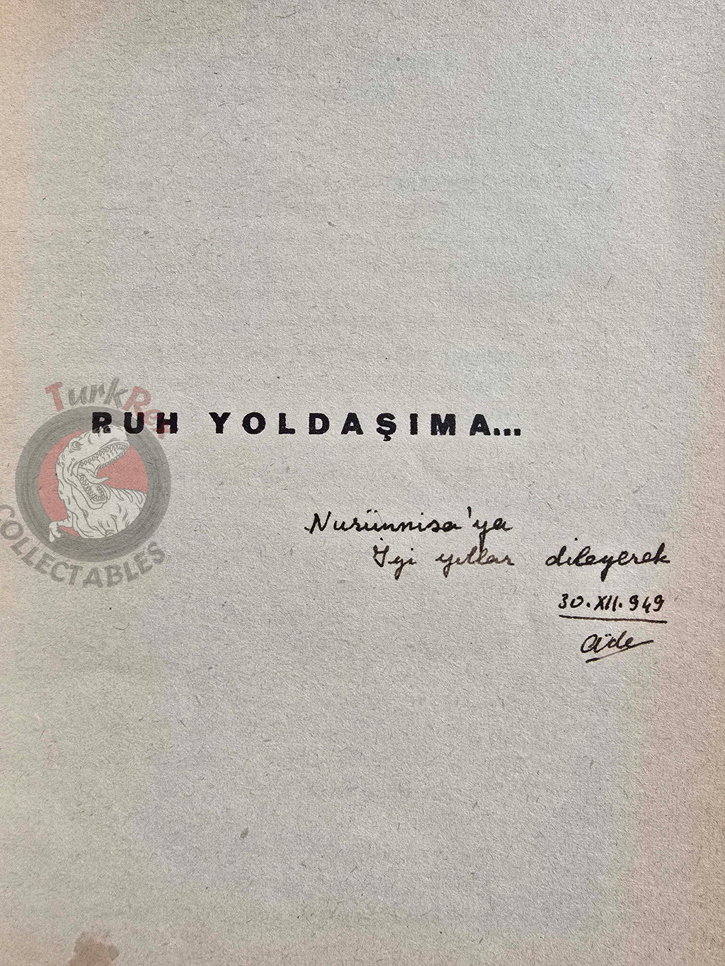 Rabindranath Tagore – The Gardener 1944 Turkish Book Turkey