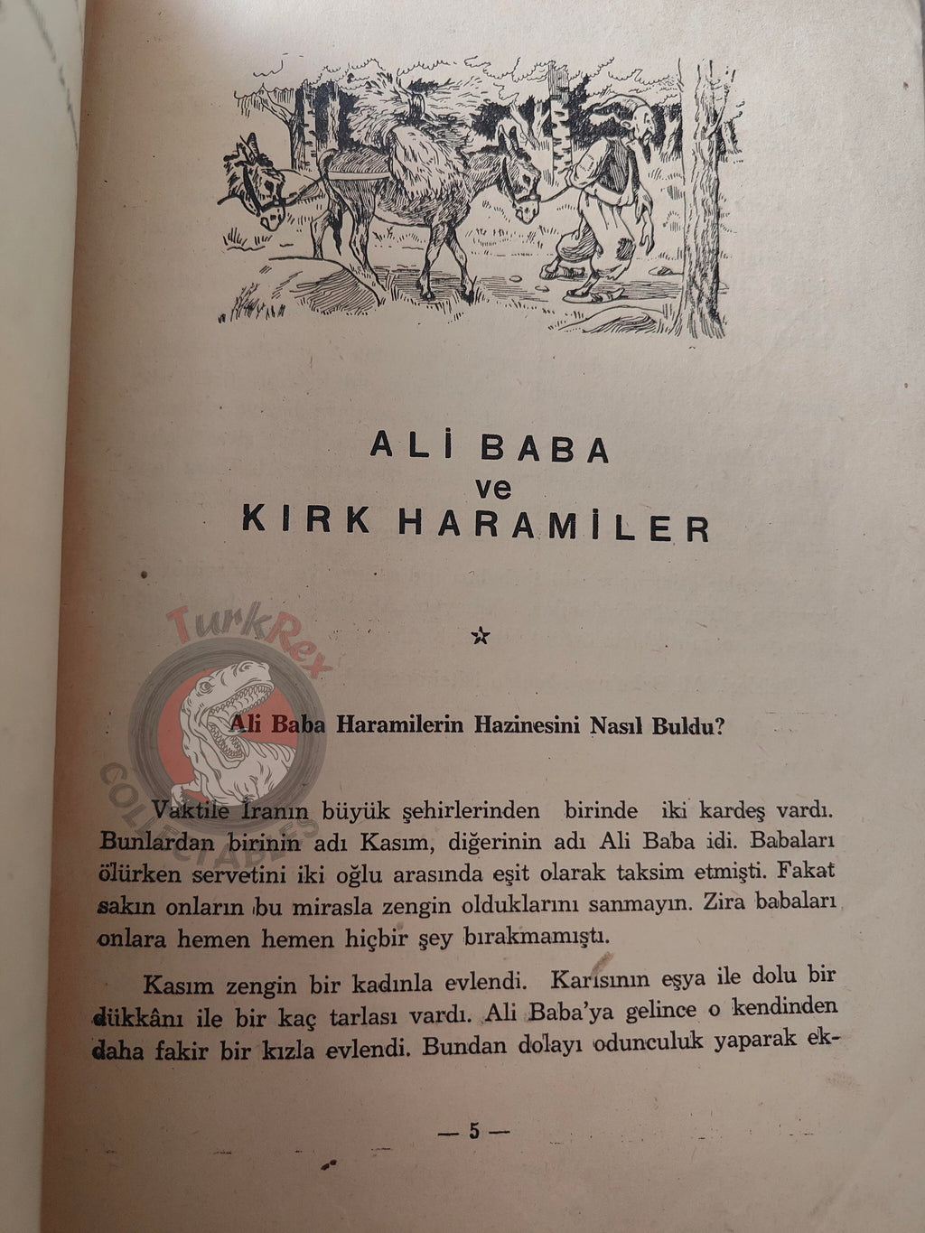 Ali Baba and the Forty Thieves 1950s Turkish Book Turkey 1001 Nights Illustrated