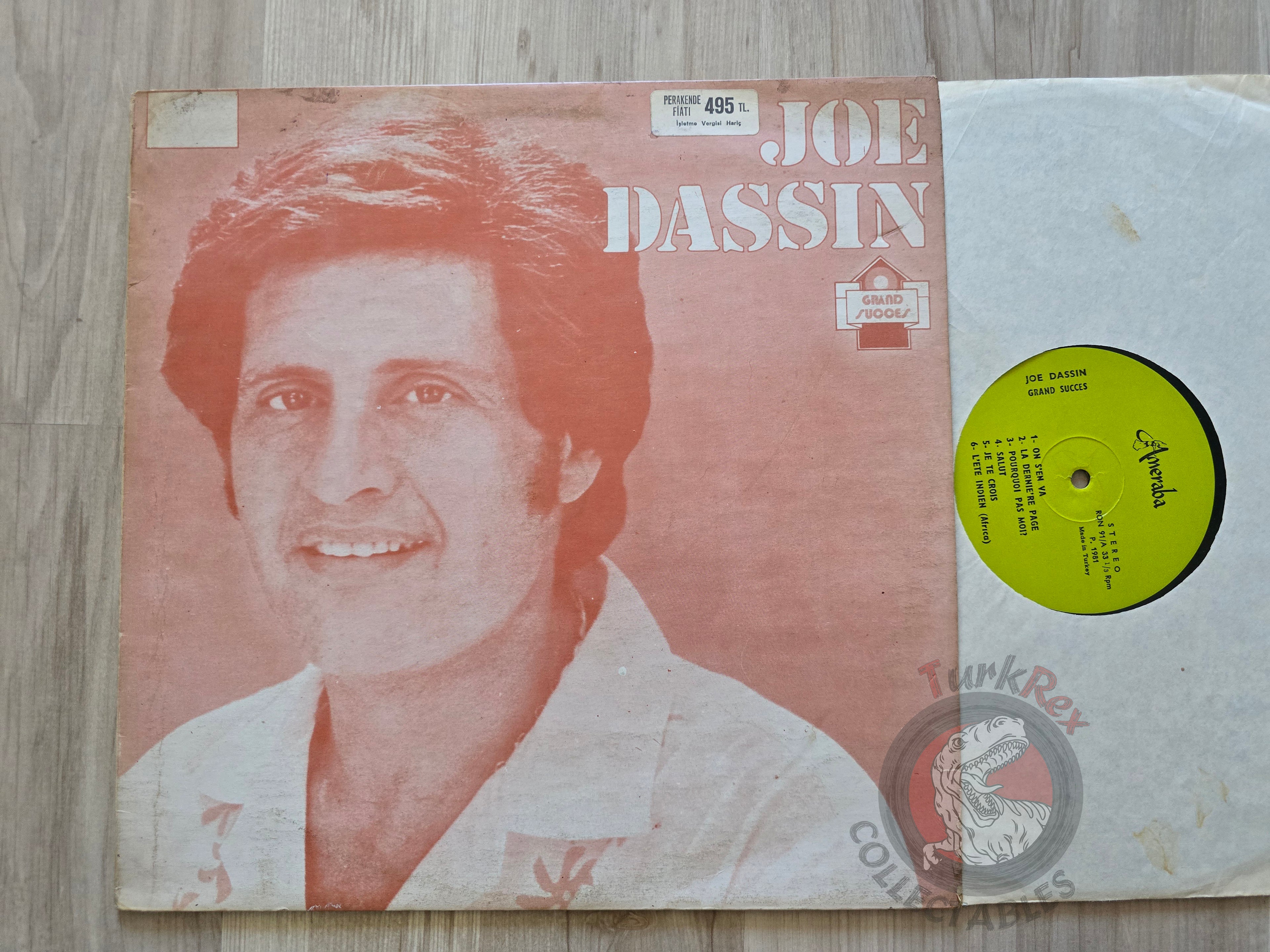 Joe Dassin – Grands Succès Turkish Pressing Vinyl Turkey Edition