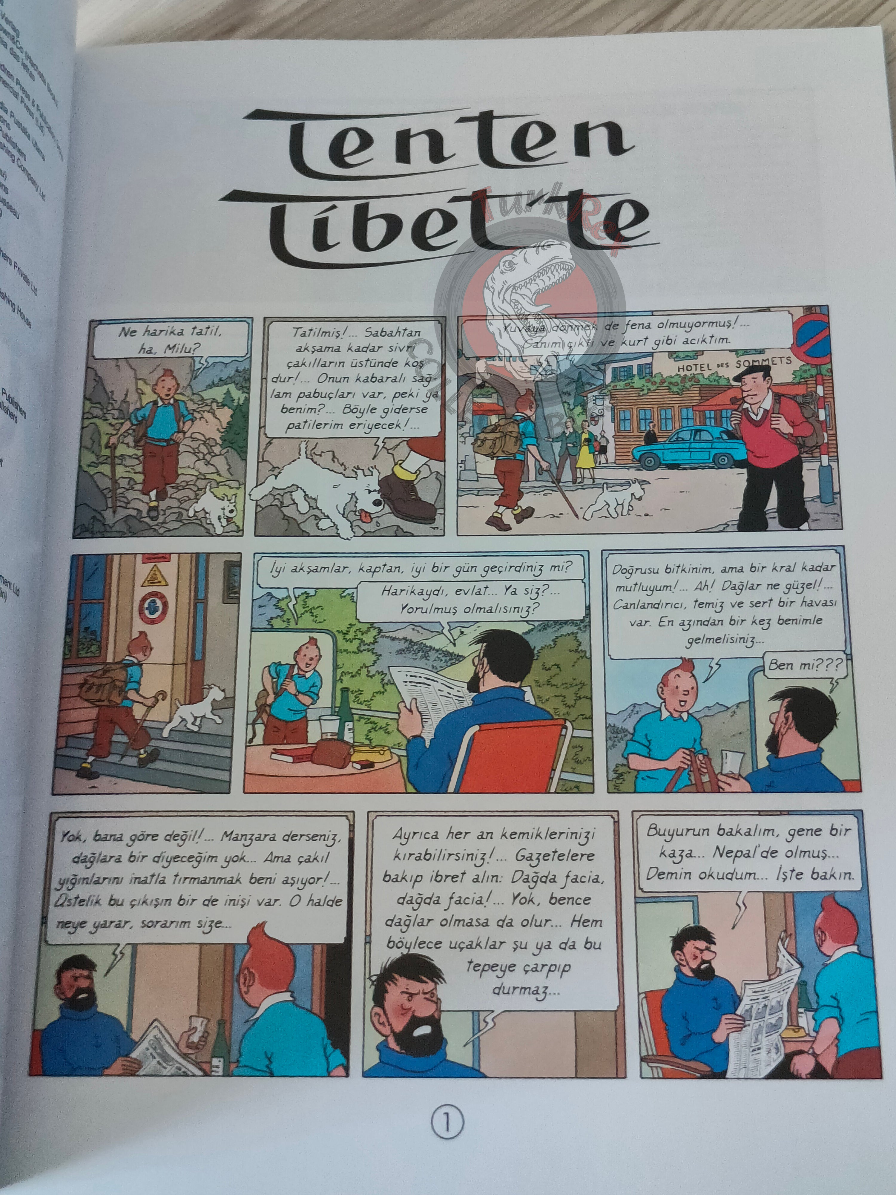 Tintin – Tintin in Tibet 2004 Turkish Edition Comic Turkey 1st İnkilap