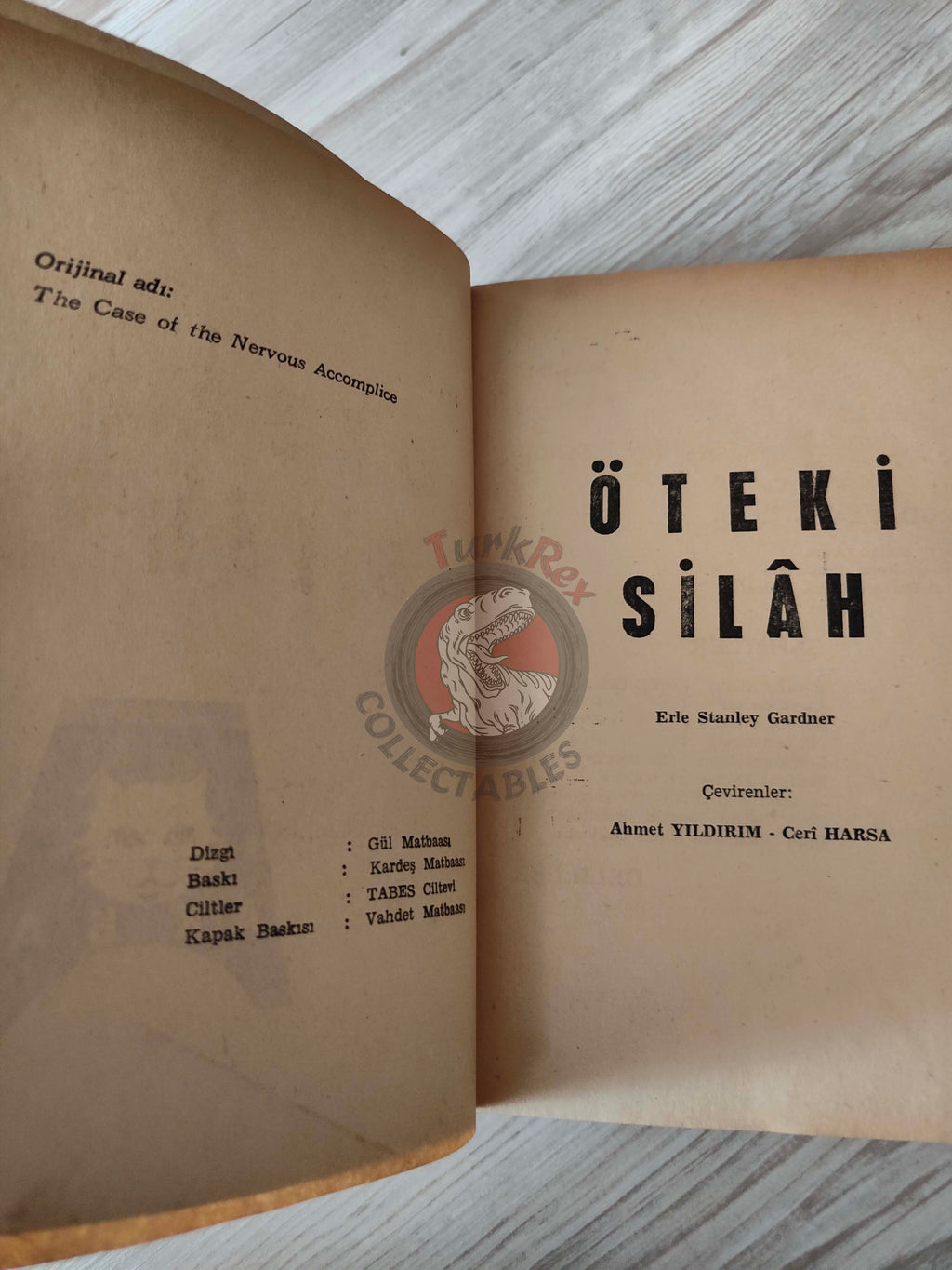 Erle Stanley Gardner – Case of the Nervous Accomplice 1969 Turkish Book Turkey