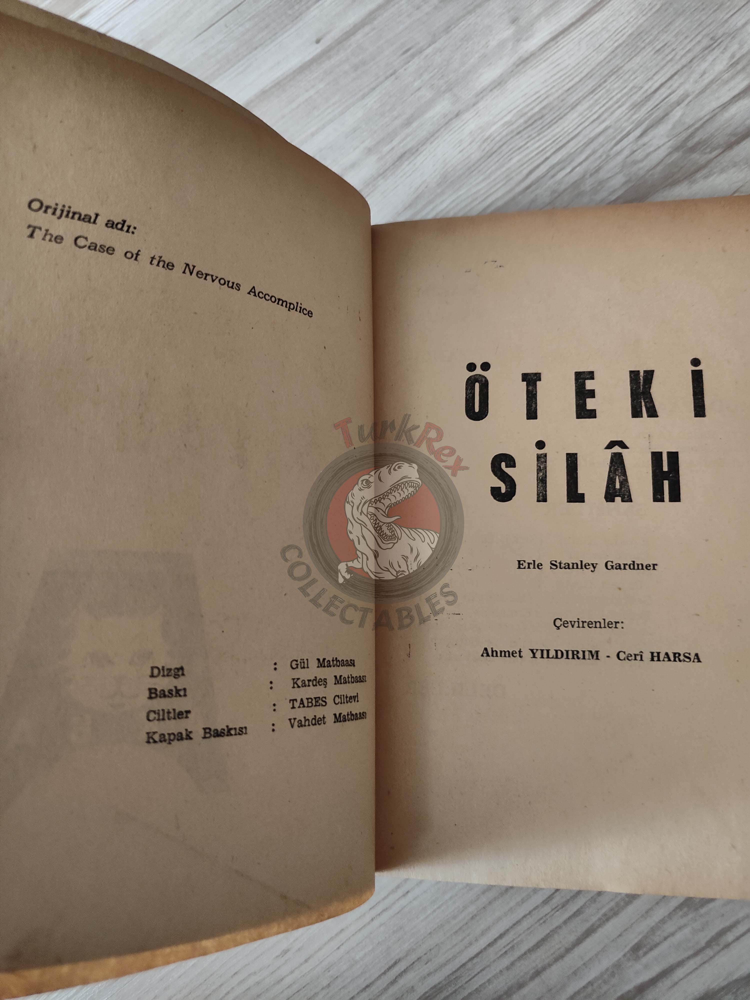 Erle Stanley Gardner – Case of the Nervous Accomplice 1969 Turkish Book Turkey