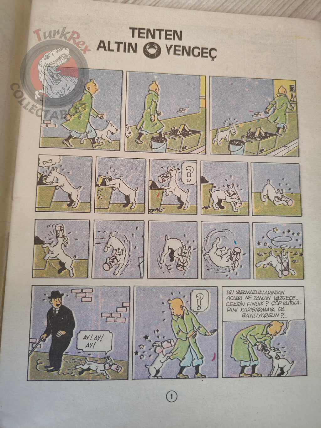 Tintin – The Crab with the Golden Claws 1989 Turkish Edition Comic Turkey