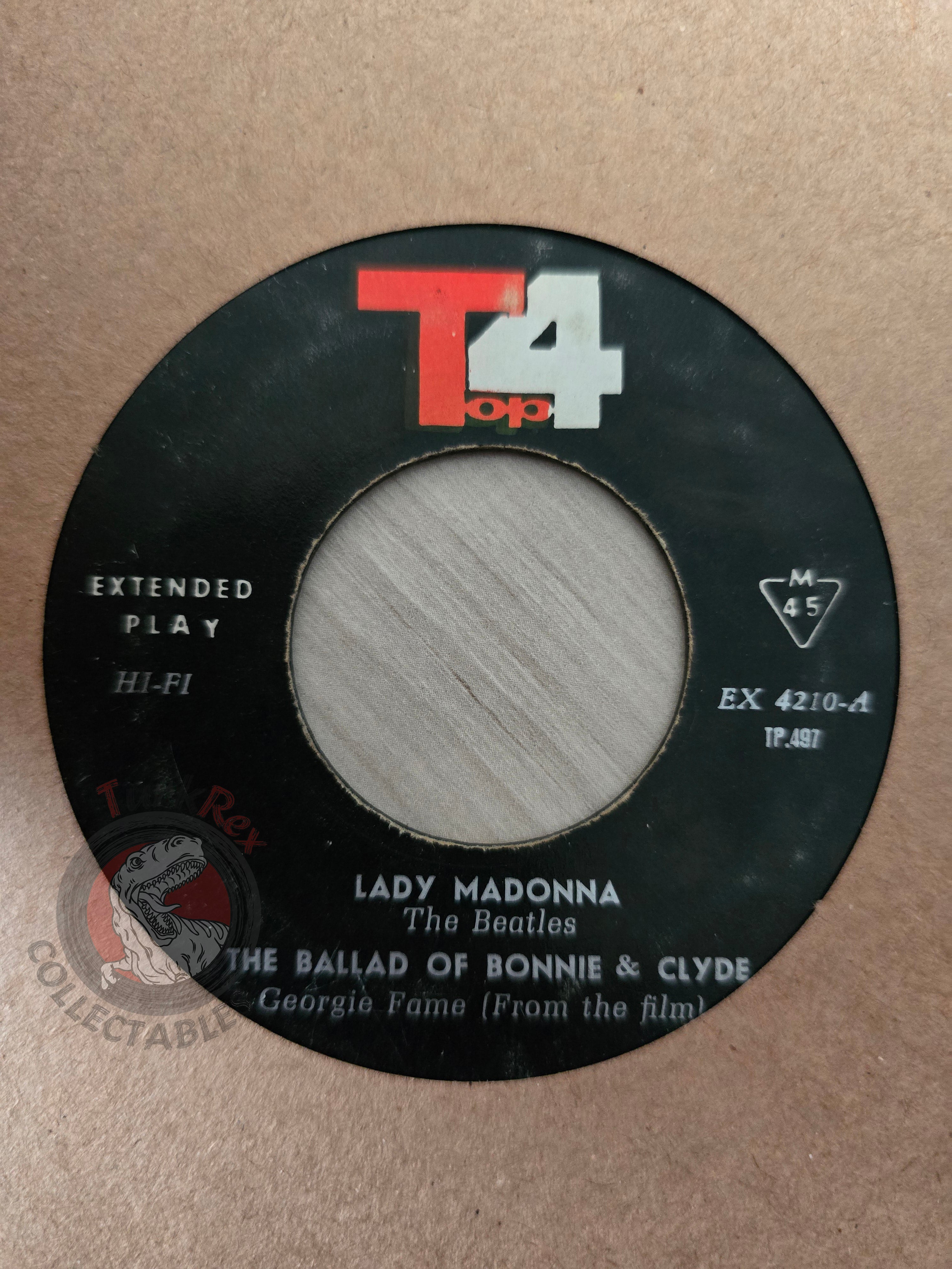 The Beatles / Georgie Fame - Lady Madonna 7" Iran Pressing Vinyl Iranian Edition