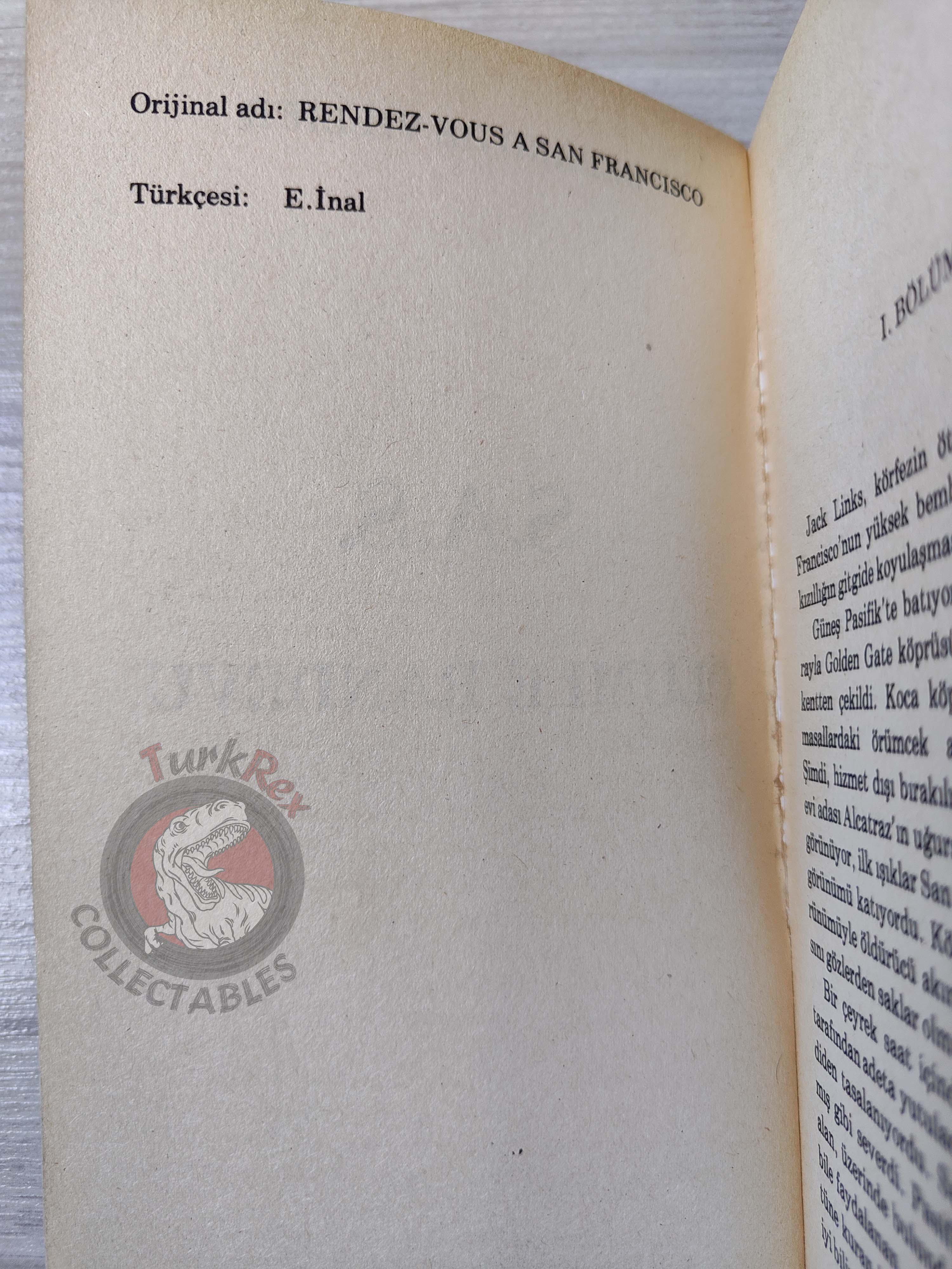 Gerard de Villiers – SAS Rendez-vous à San Francisco 1983 Turkish Book Turkey