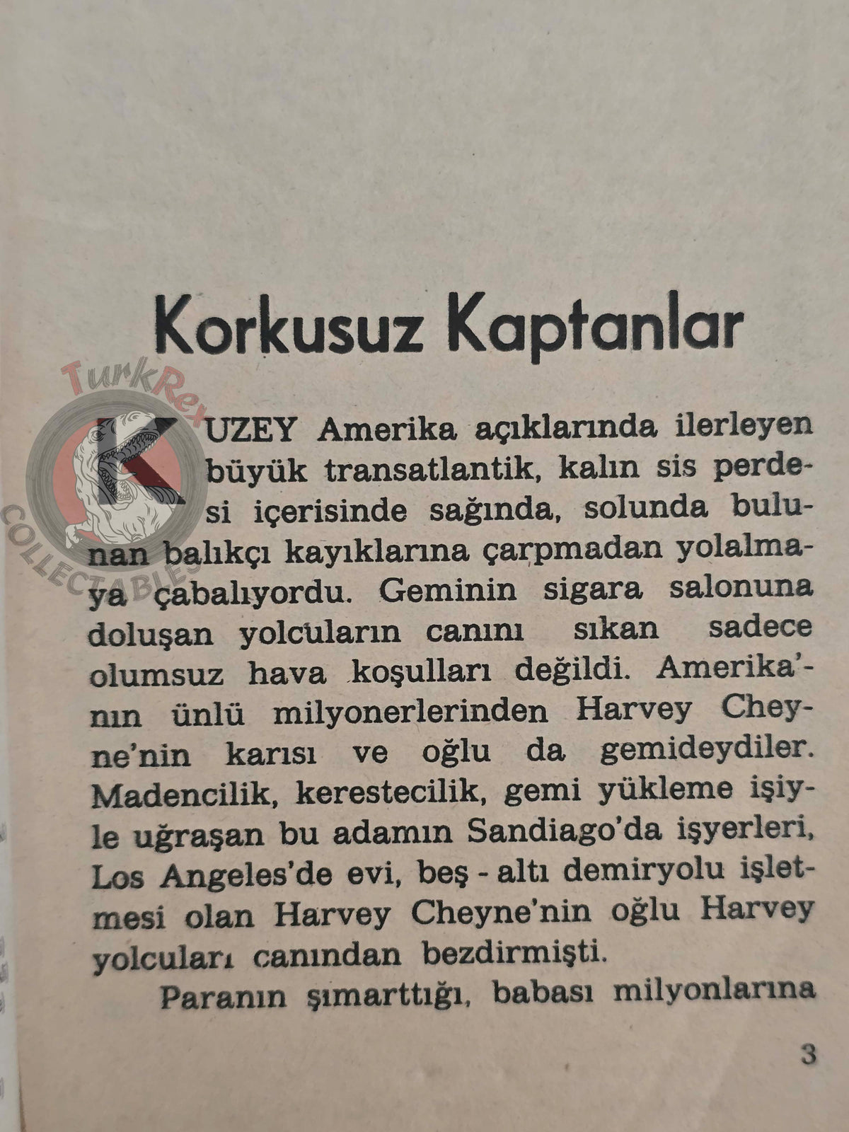Rudyard Kipling – Captains Courageous 1980s Turkish Book Turkey  Illustrated