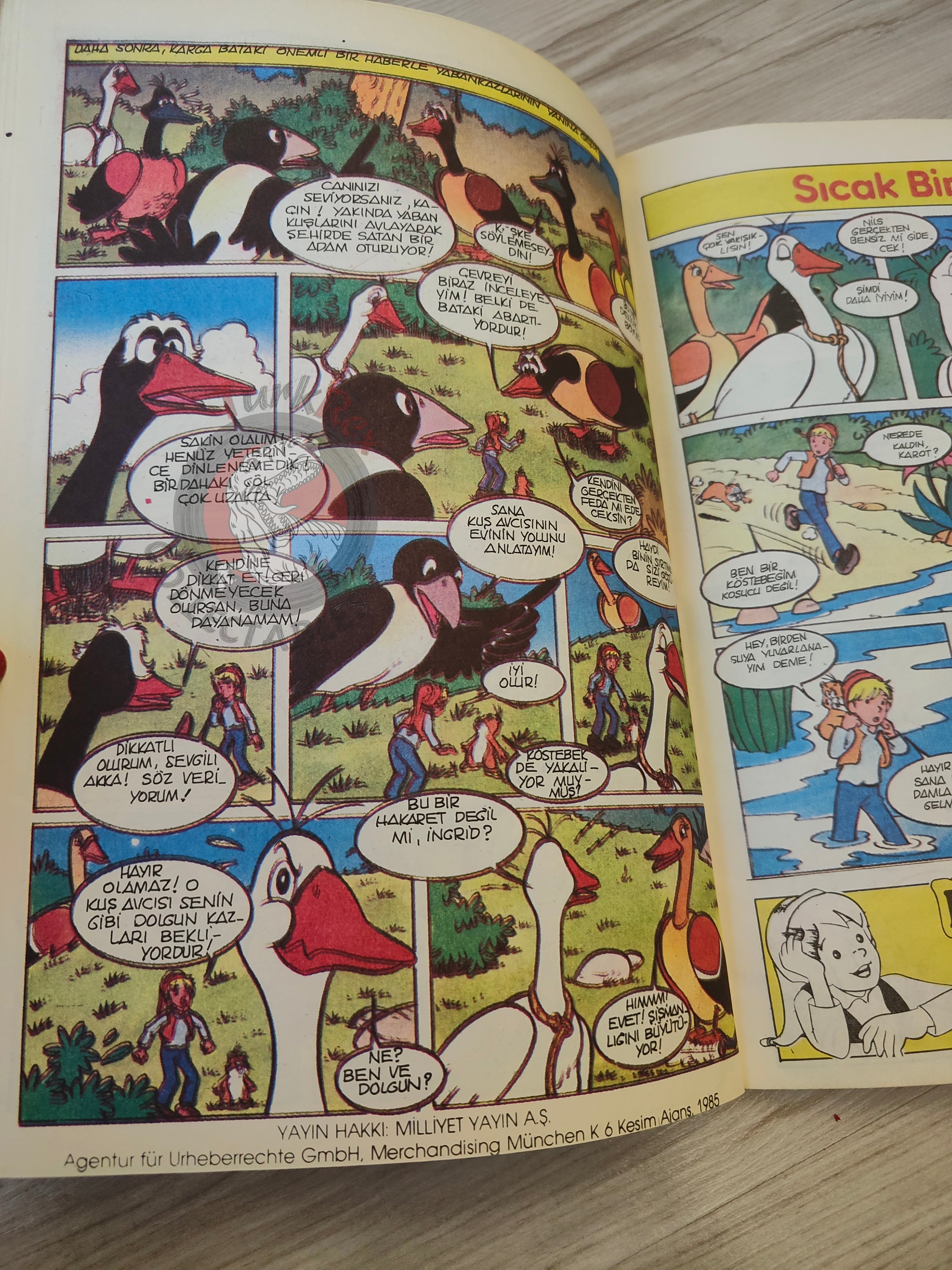 The Wonderful Adventures of Nils #7 1985 Turkish Comic Turkey Selma Lagerlöf
