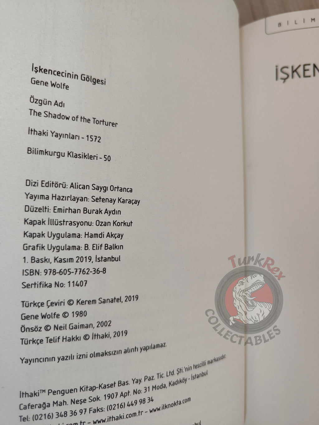 Gene Wolfe – The Shadow of the Torturer 2019 Turkish Book Turkey of the New Sun