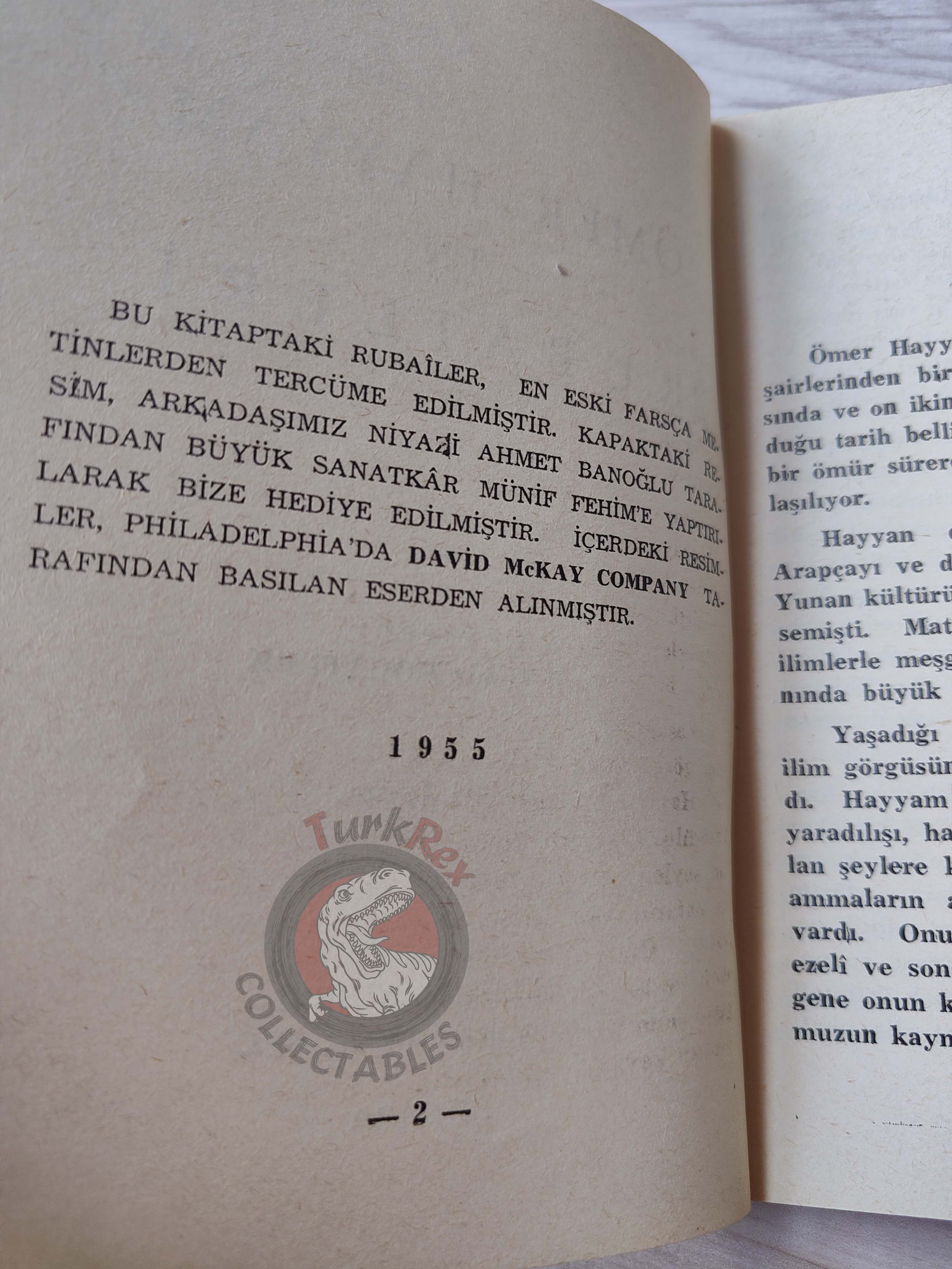 Rubaiyat of Omar Khayyam 1955 Illustrated Turkish Book Turkey