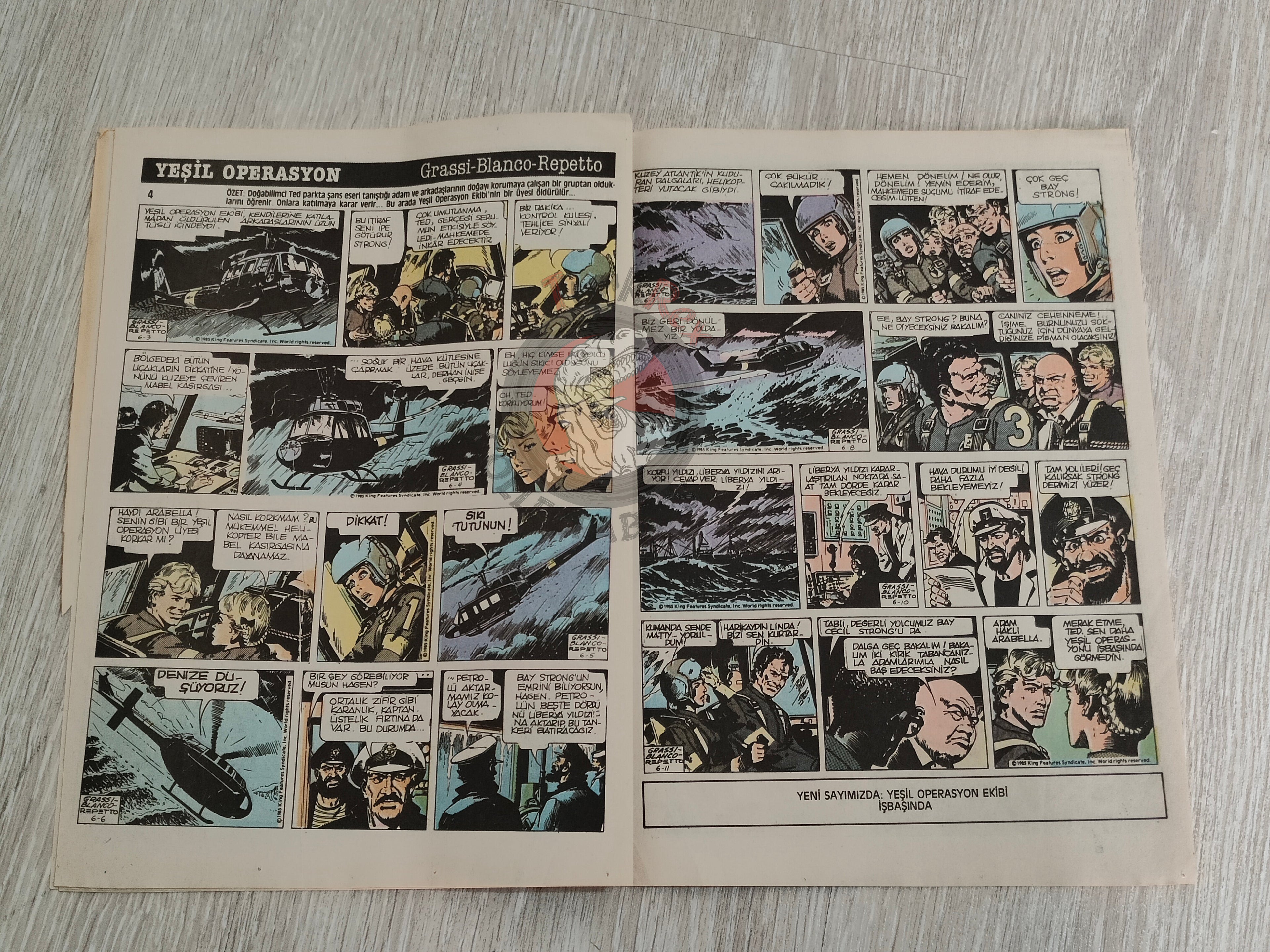 Milliyet Çizgi Roman #4 1988 Turkish Comic Turkey Belle Star Mr. Abernathy Green Force Five