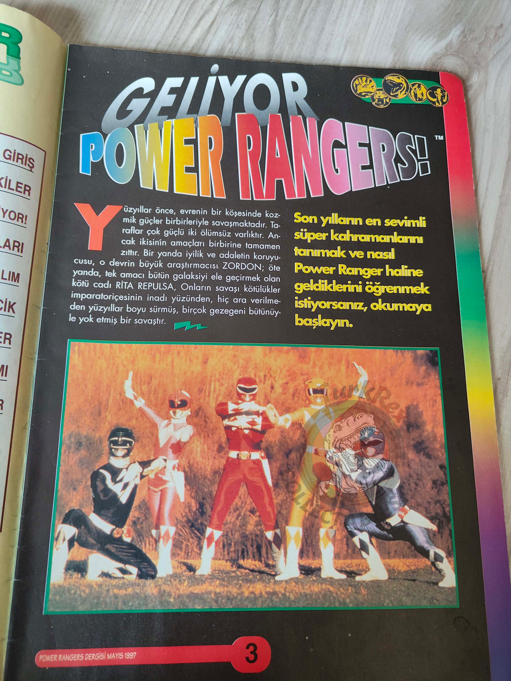 Power Rangers #2 1997 Turkish Comic Mag Turkey Mighty Morphin
