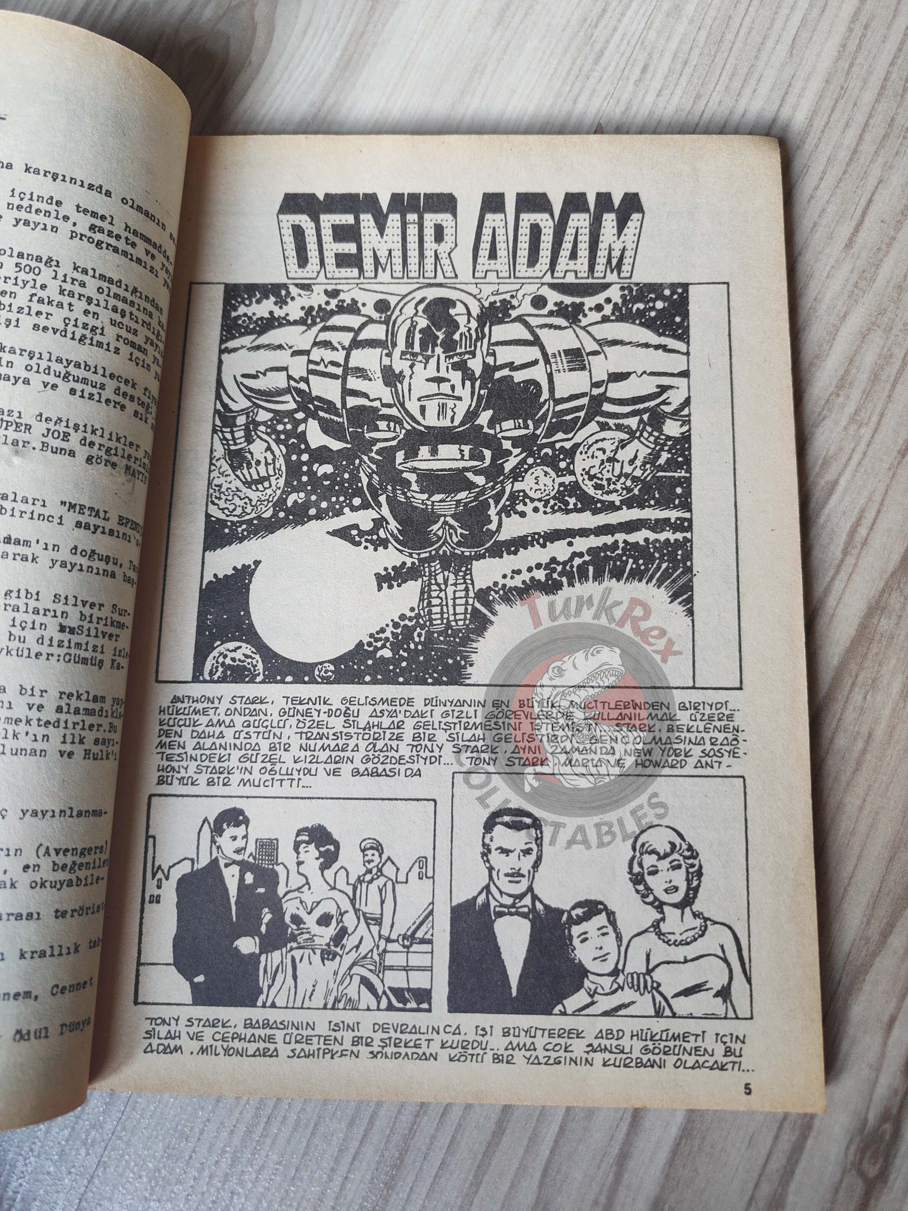 Iron Man #1 1988 Turkish Comic Turkey cover #126 inside #191 #57 #58