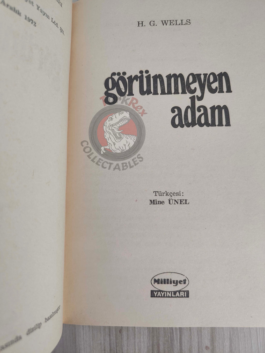 H. G. Wells – The Invisible Man 1972 Turkish Book Turkey