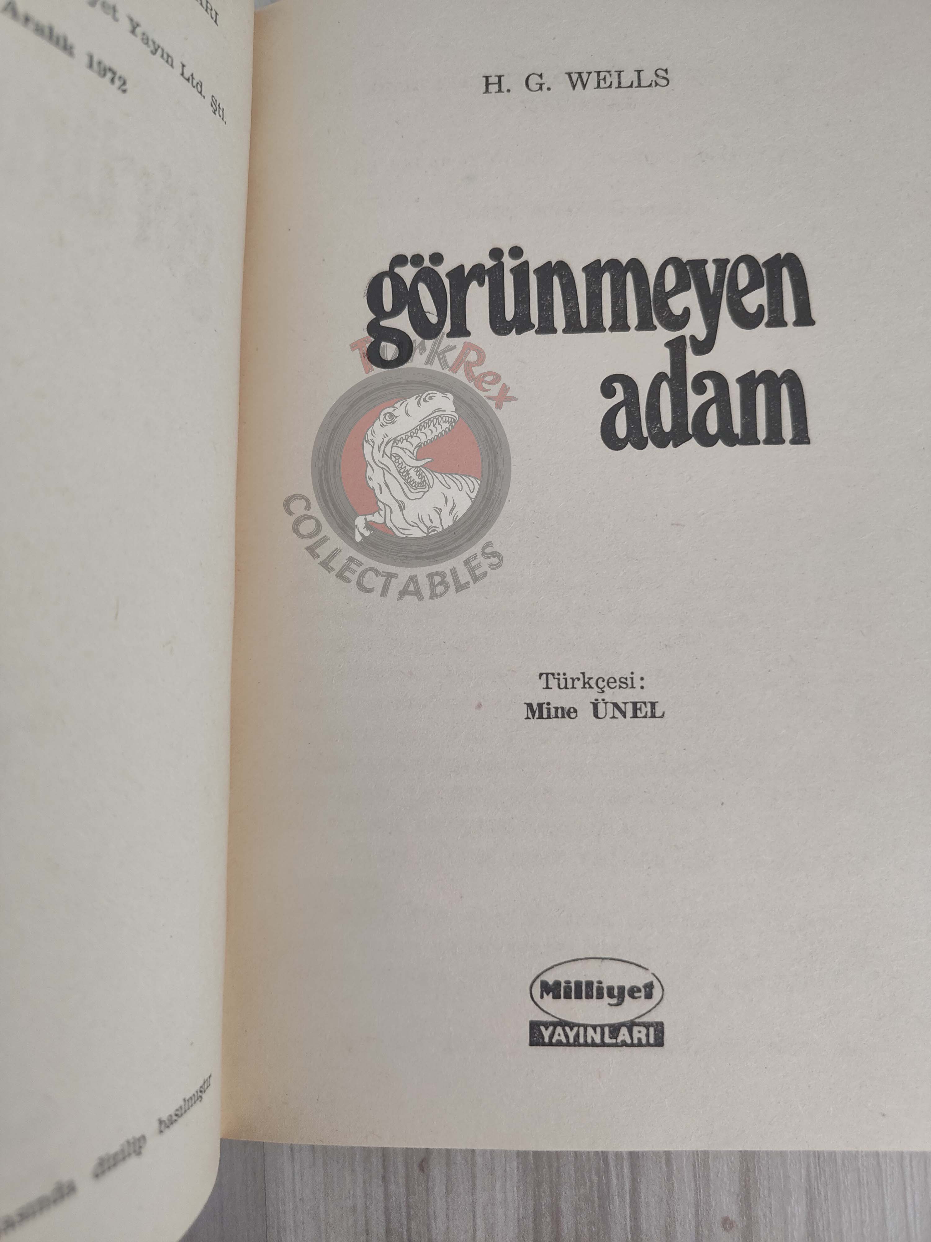 H. G. Wells – The Invisible Man 1972 Turkish Book Turkey